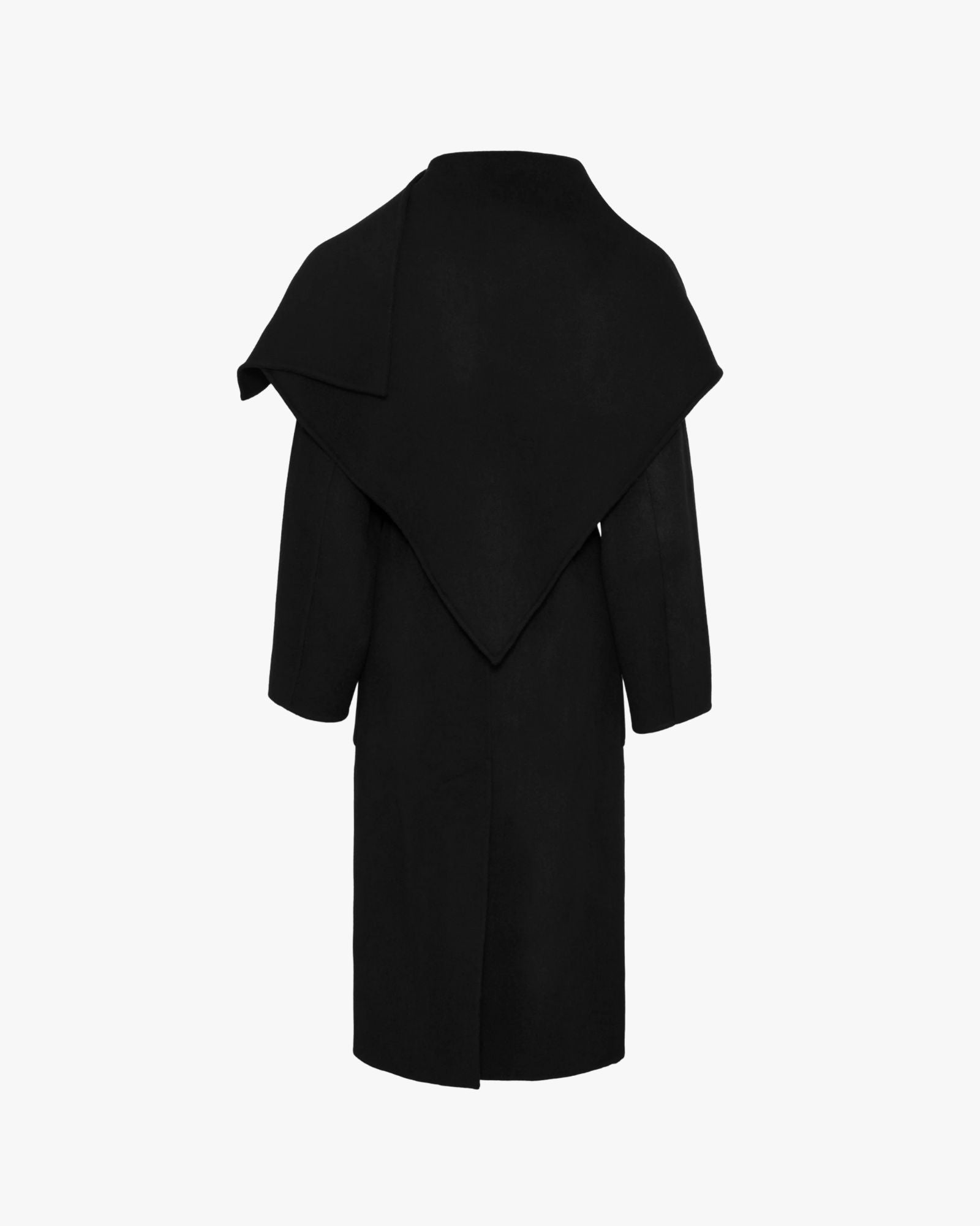 Cape Wool Coat Black