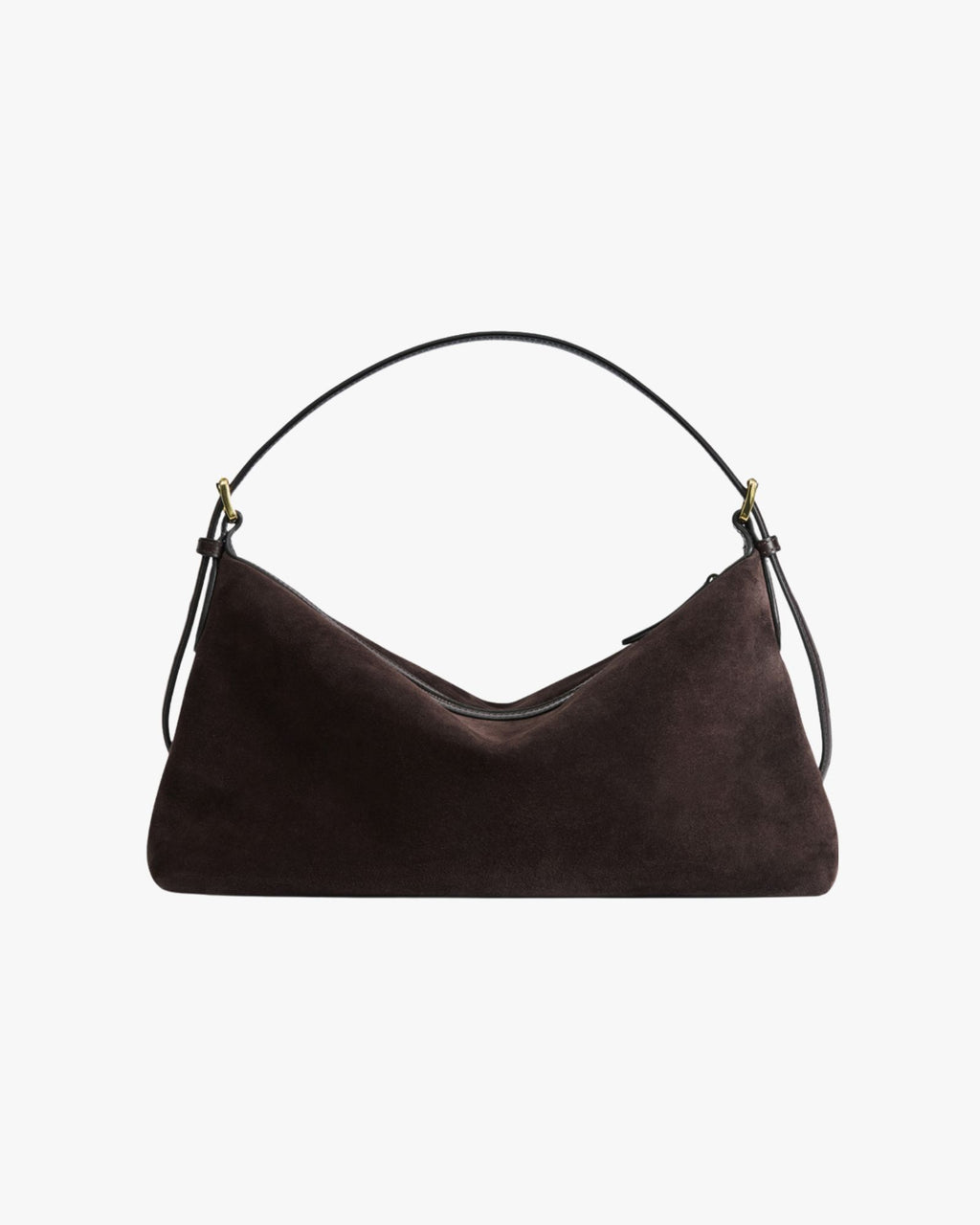 Castellare Shoulder  BagWalnut Suede/Vacchetta