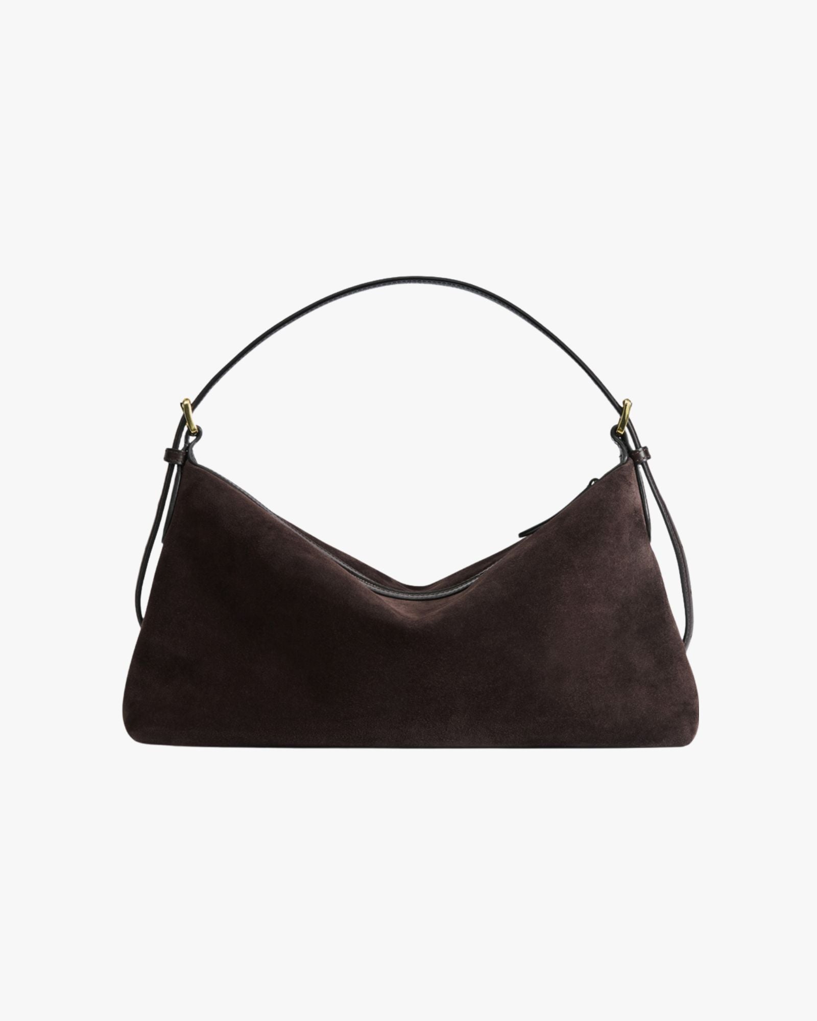 Castellare Shoulder  BagWalnut Suede/Vacchetta