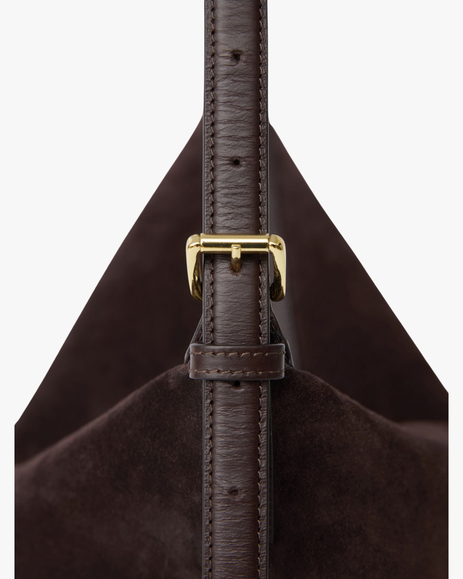 Castellare Shoulder  BagWalnut Suede/Vacchetta