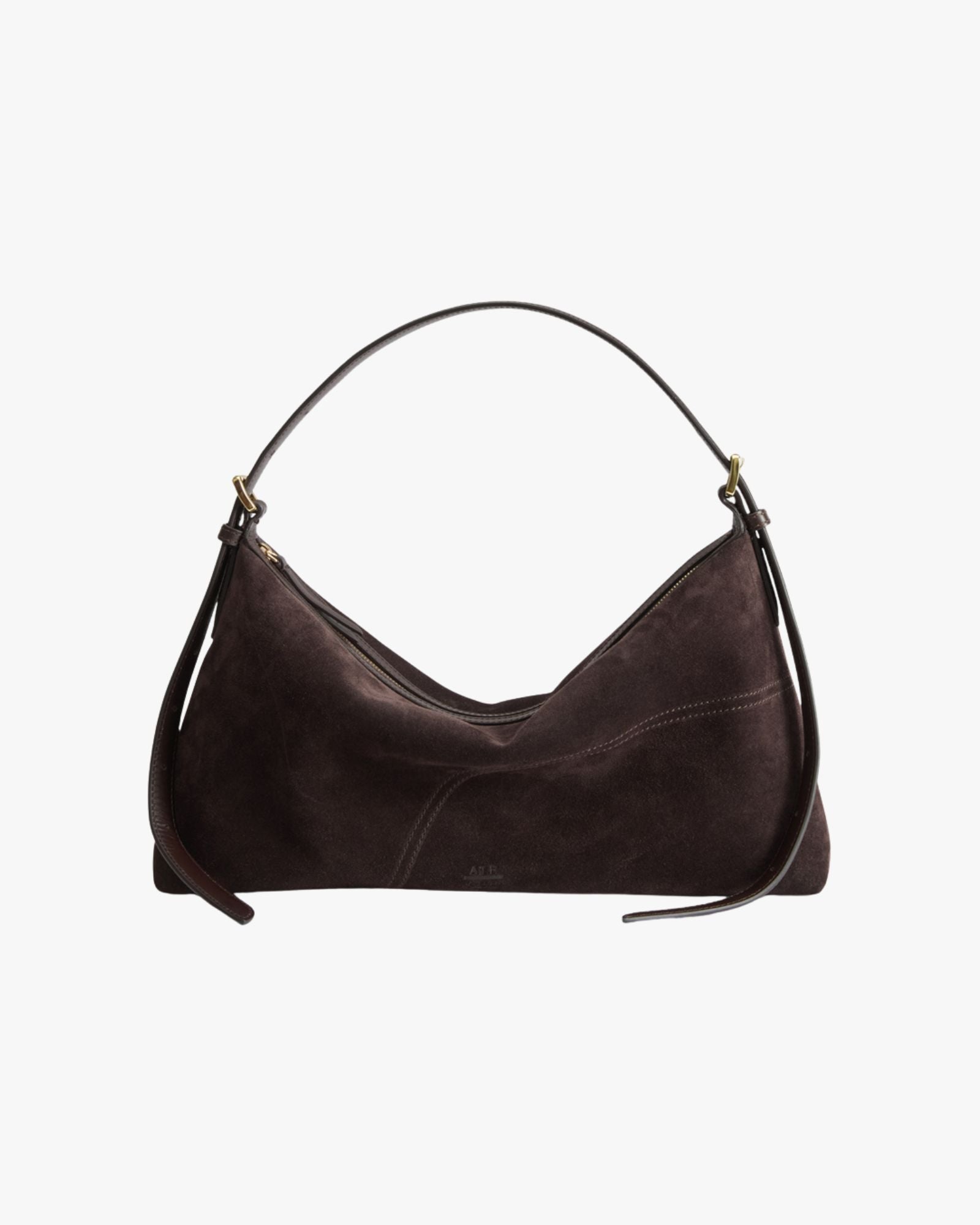 Castellare Shoulder  BagWalnut Suede/Vacchetta