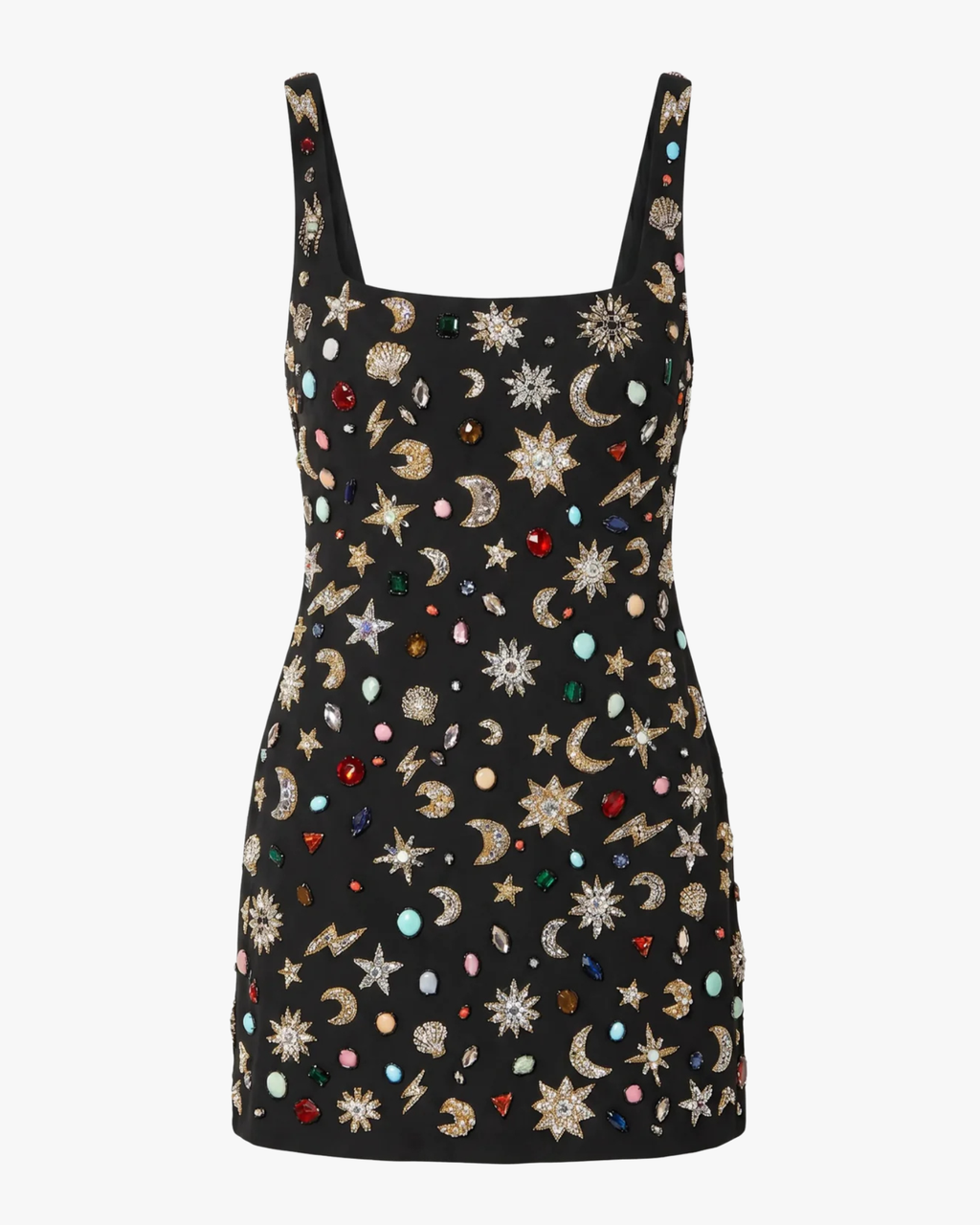 Celestial Tide Mini Dress Black
