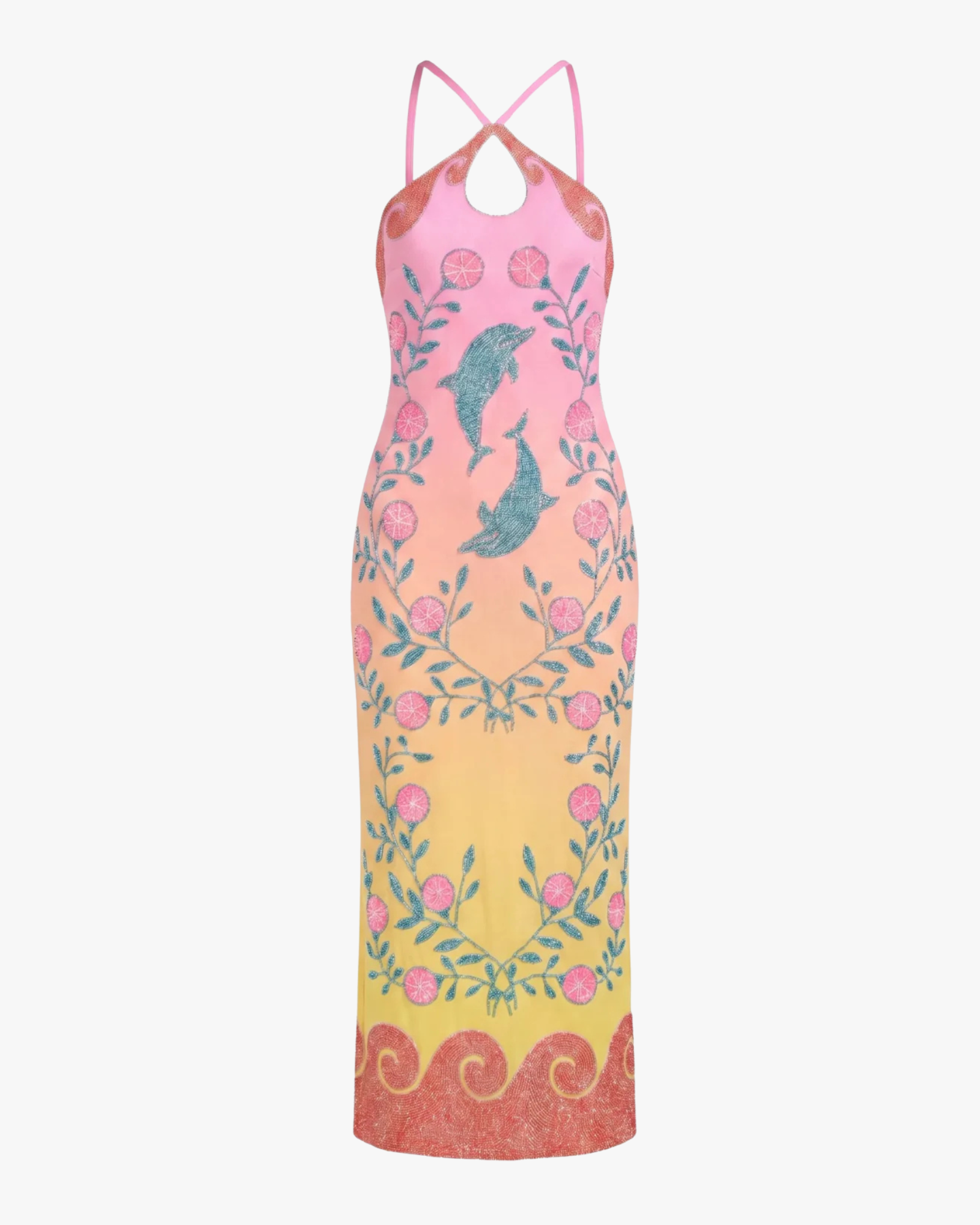 Citrus Maxi Dress Ombre Pink