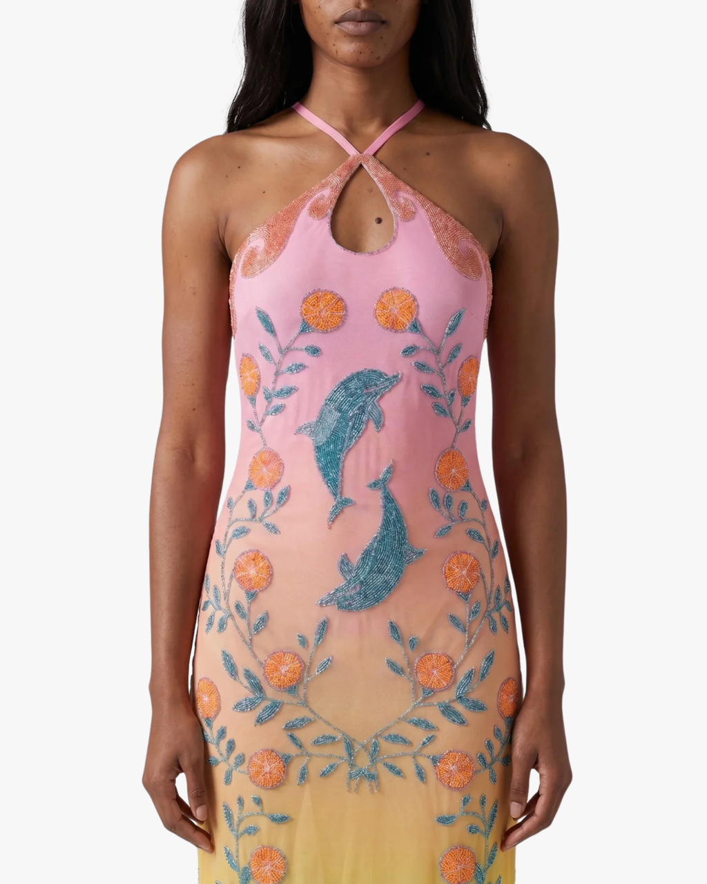 Citrus Maxi Dress Ombre Pink