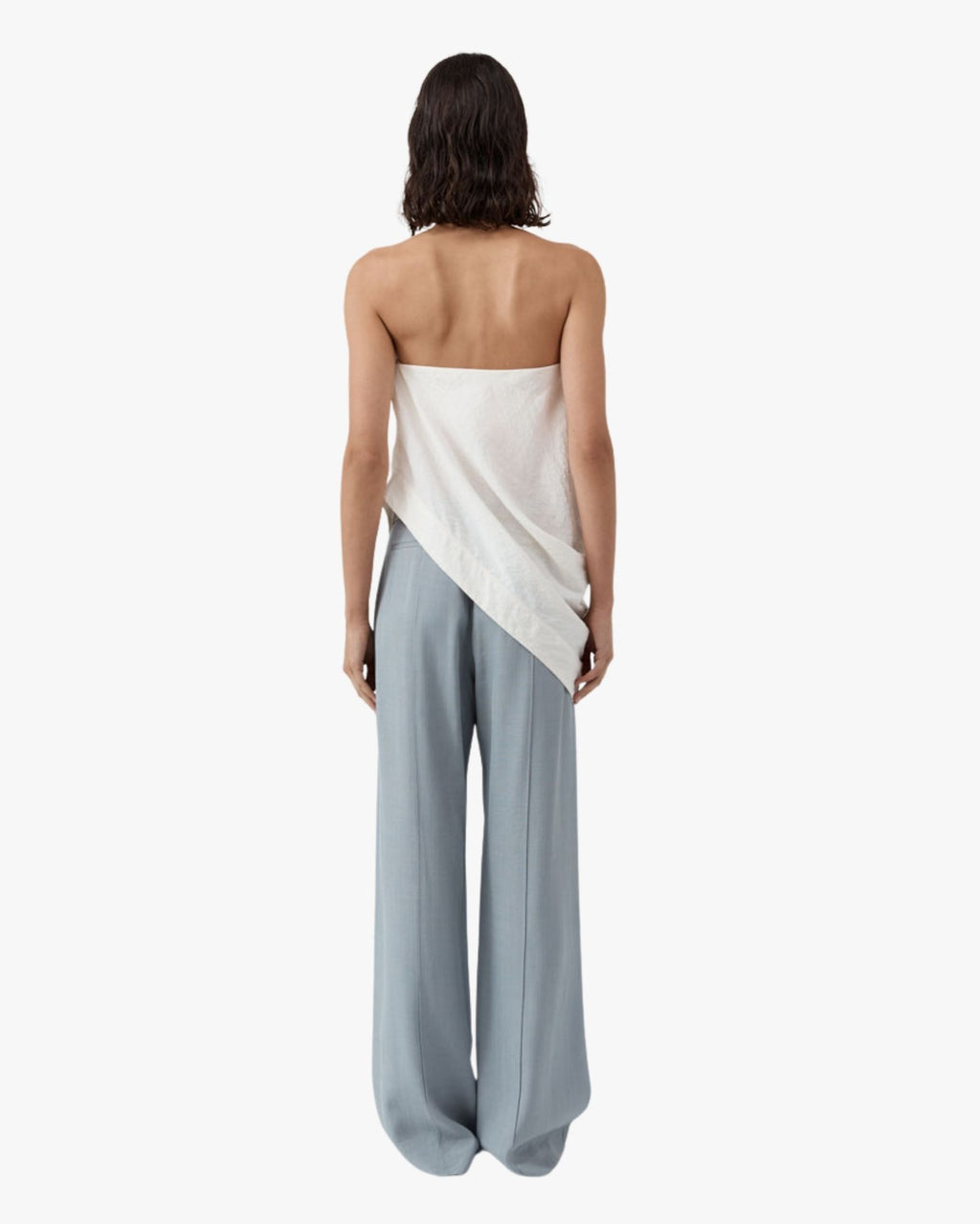 Cloud Asymm Drape Top Off White
