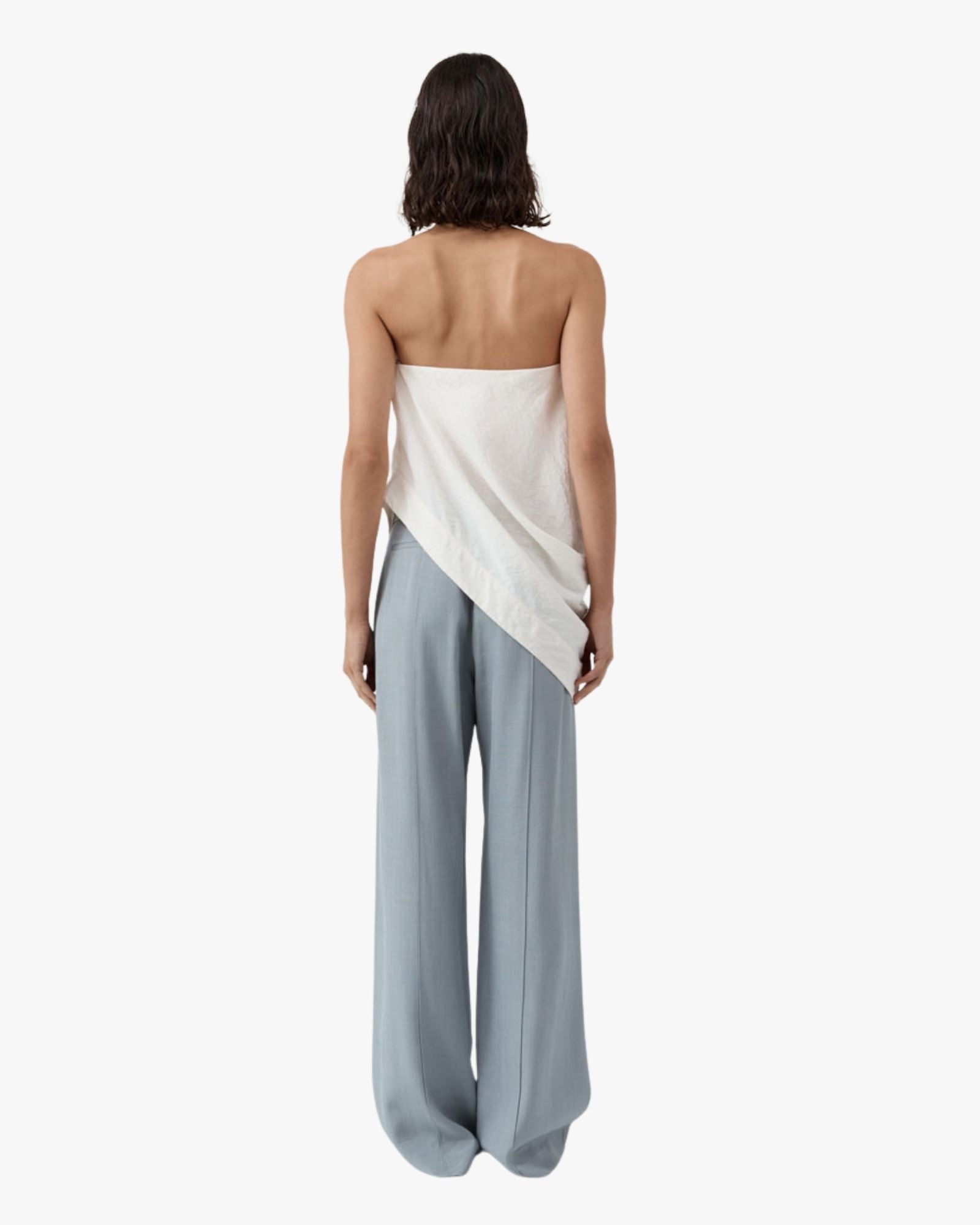 Cloud Asymm Drape Top Off White