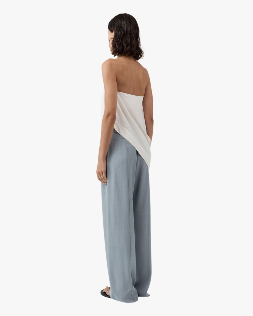 Cloud Asymm Drape Top Off White