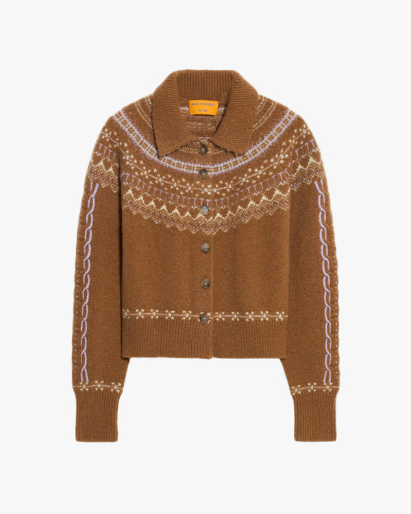 Cloud Chalet Cardigan Brown Almond Combo