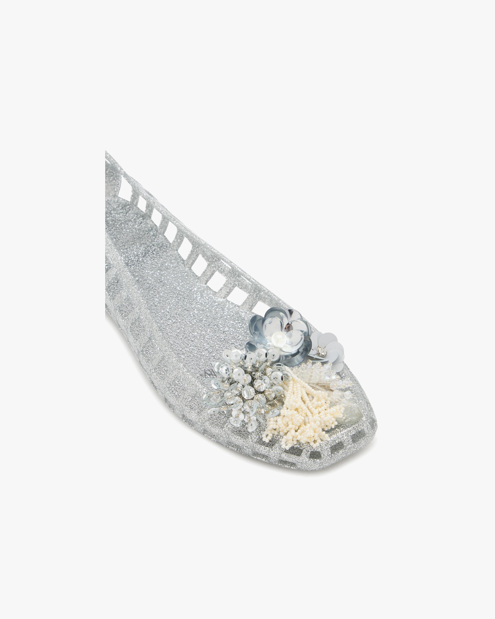 Ballerina Flats Dazzla Silver