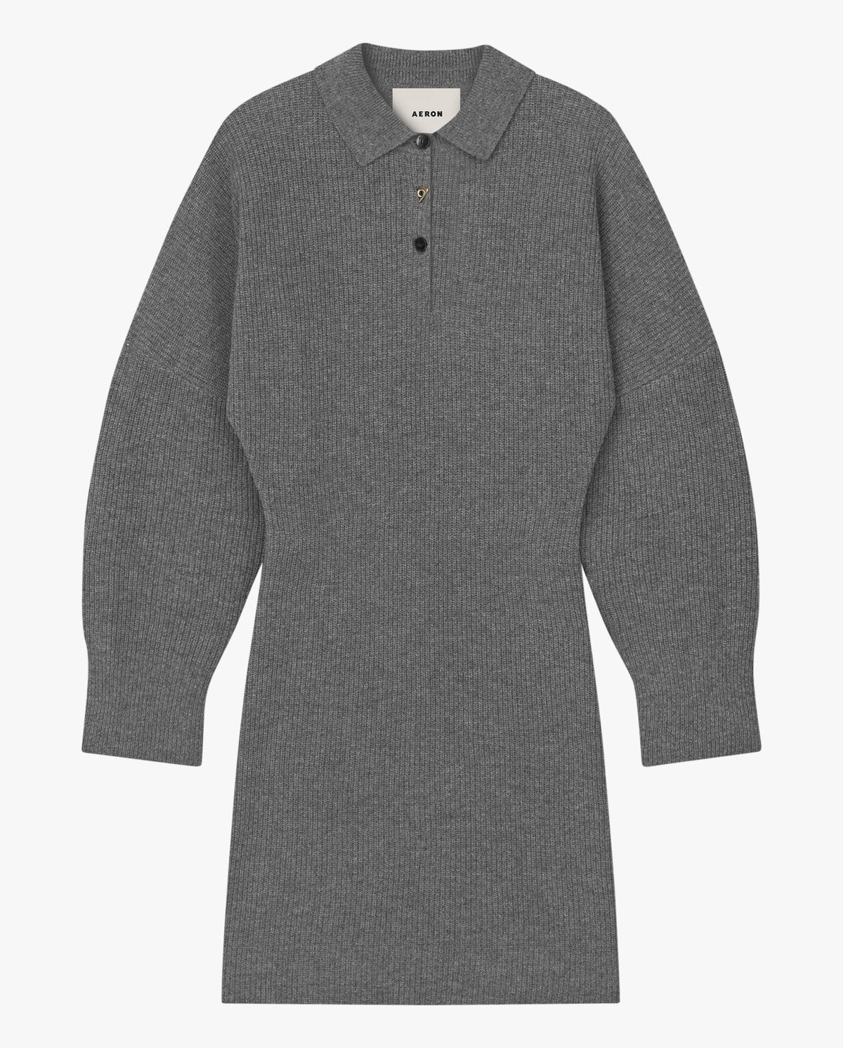 Desert Cable-Knit Merino Polo Dress