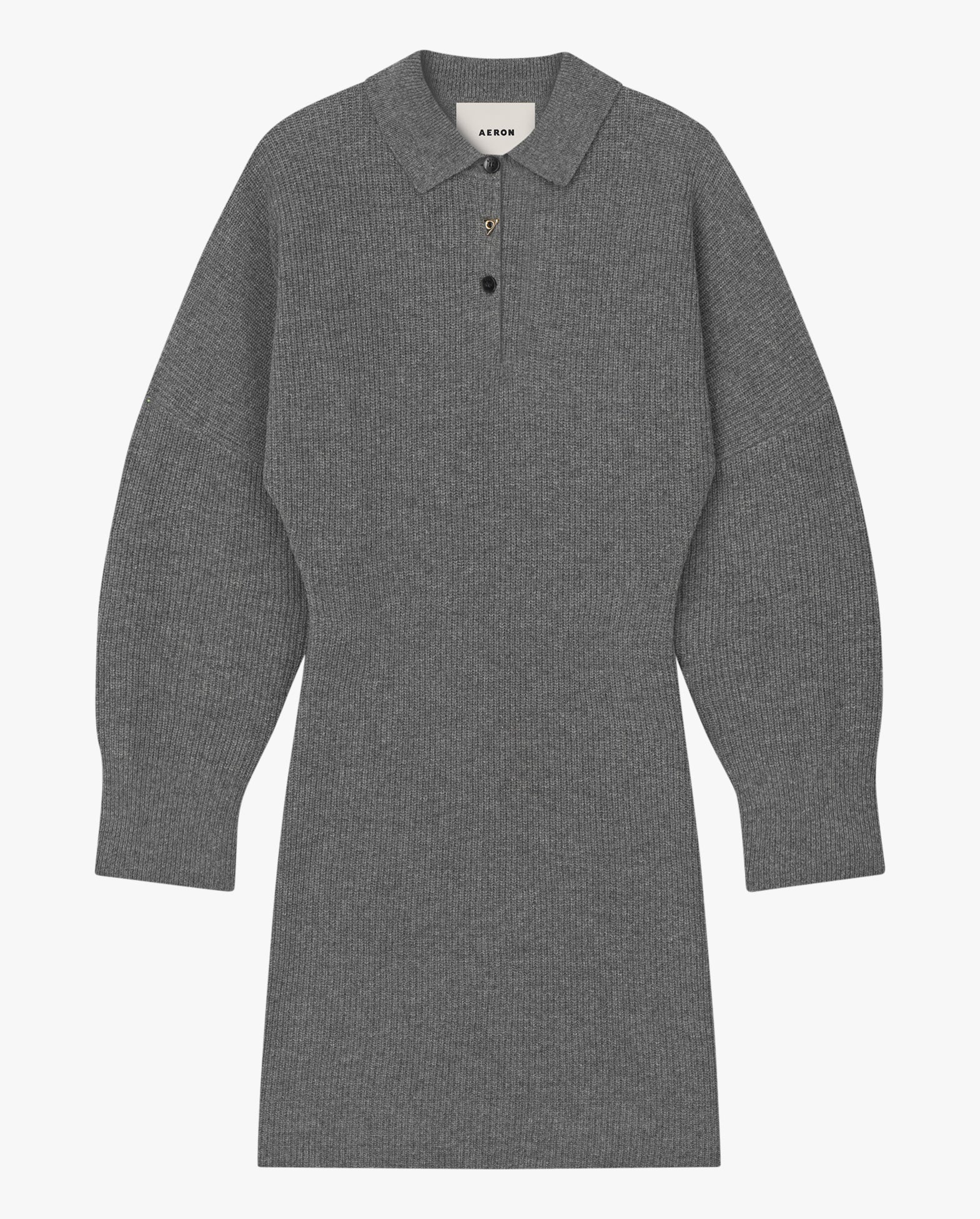 Desert Cable-Knit Merino Polo Dress