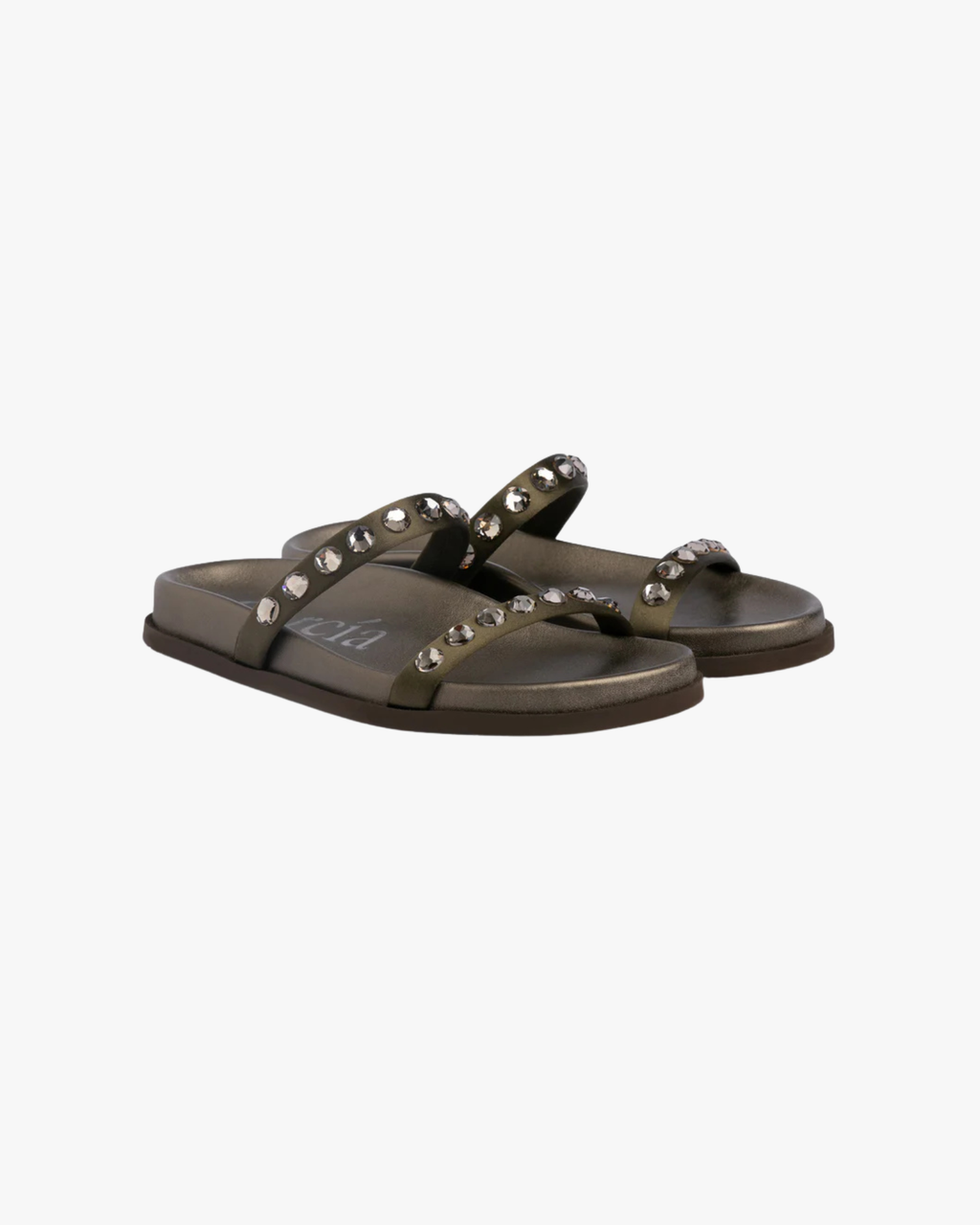 Doyel Sandal In Satin Embellished With Crystal