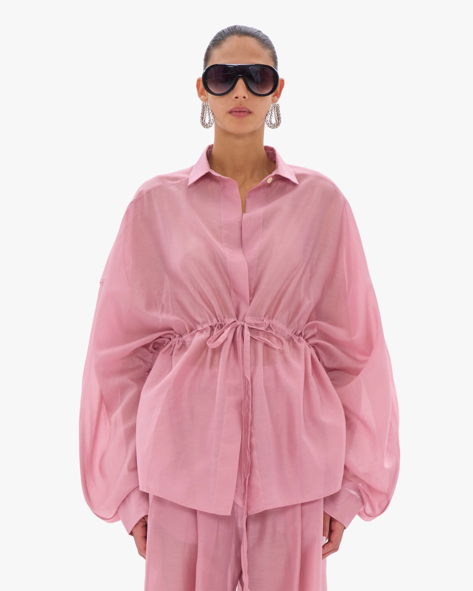 Dalida Antique Pink Shirt Kimono