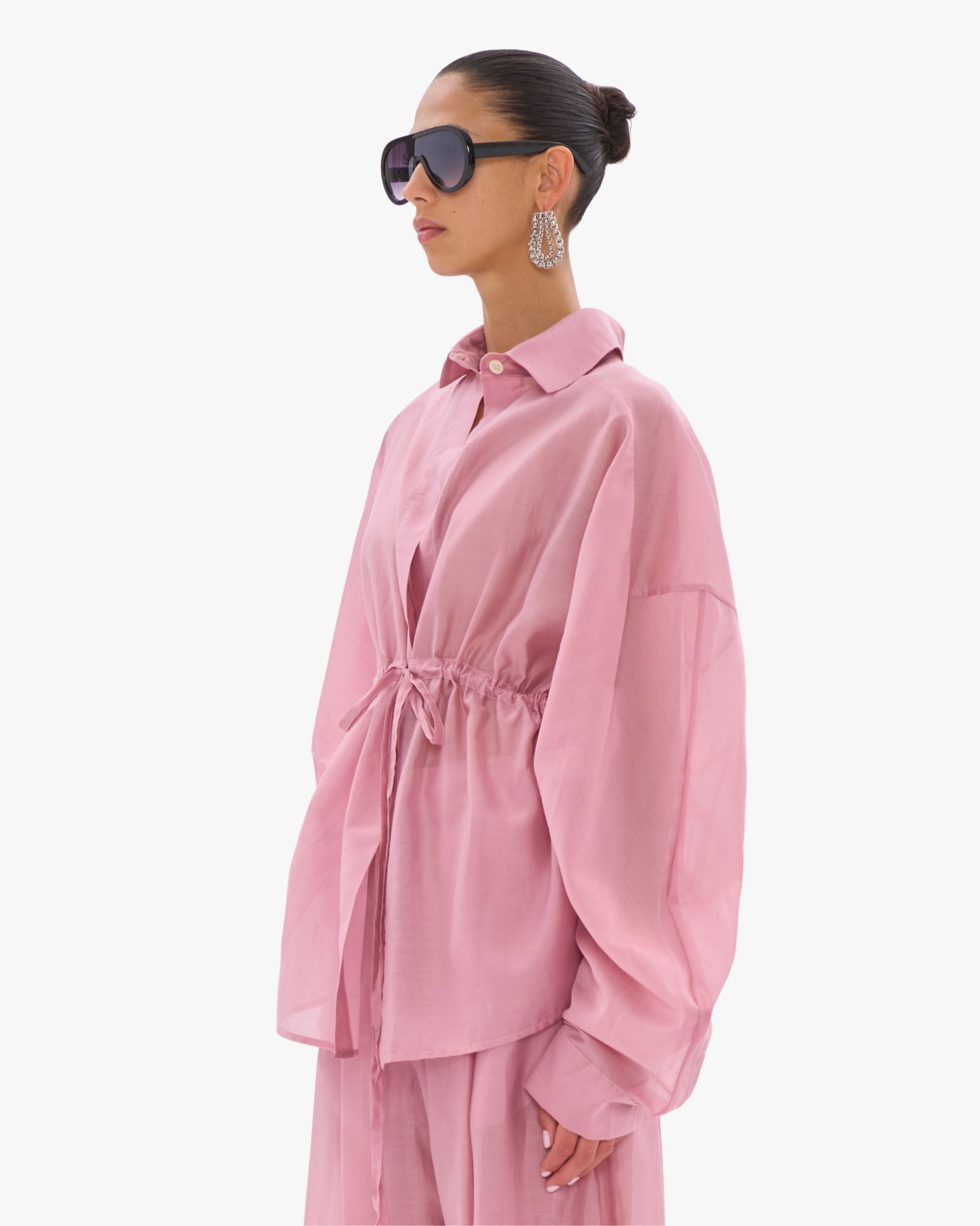 Dalida Antique Pink Shirt Kimono