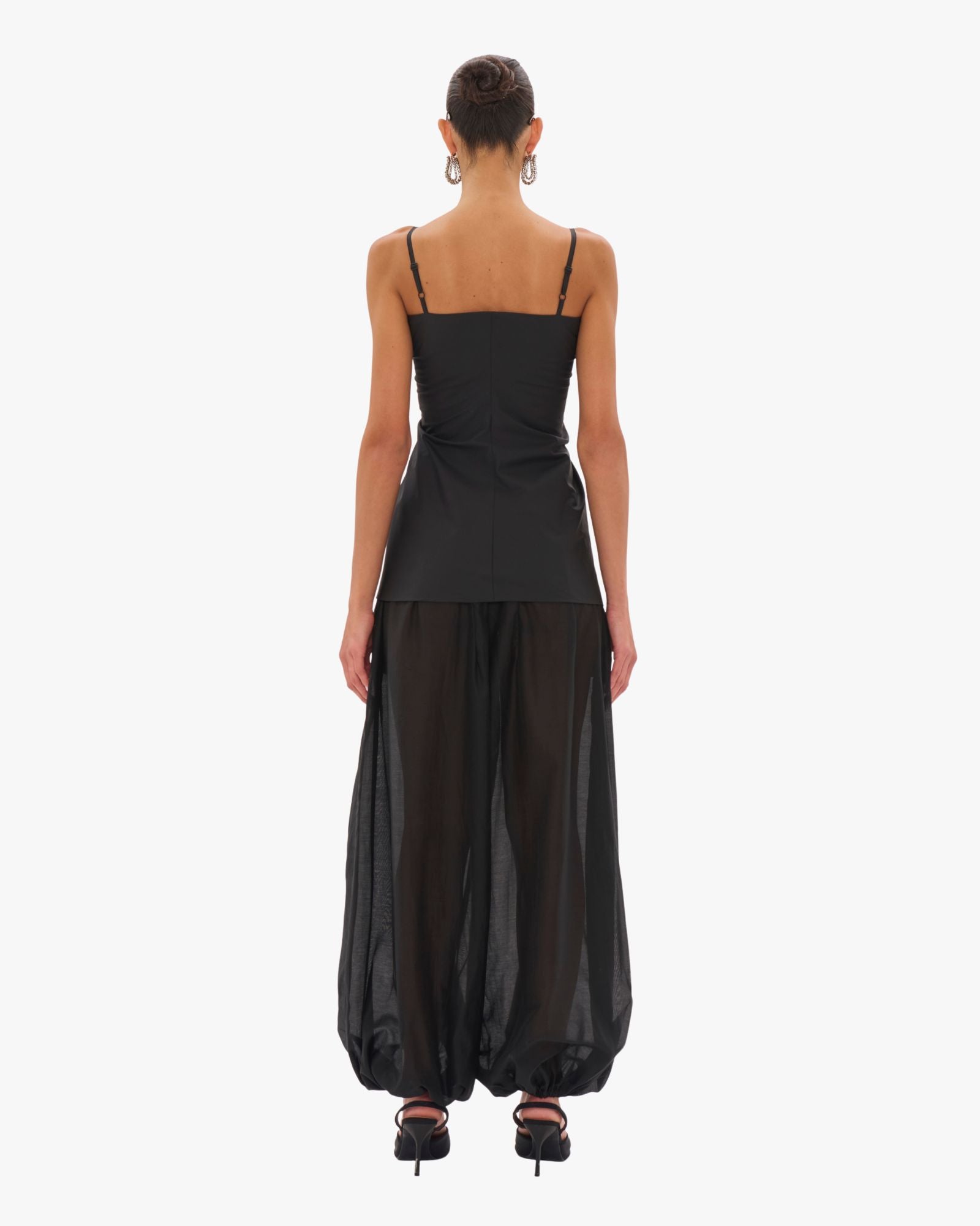 Dalla Black Top With Straps