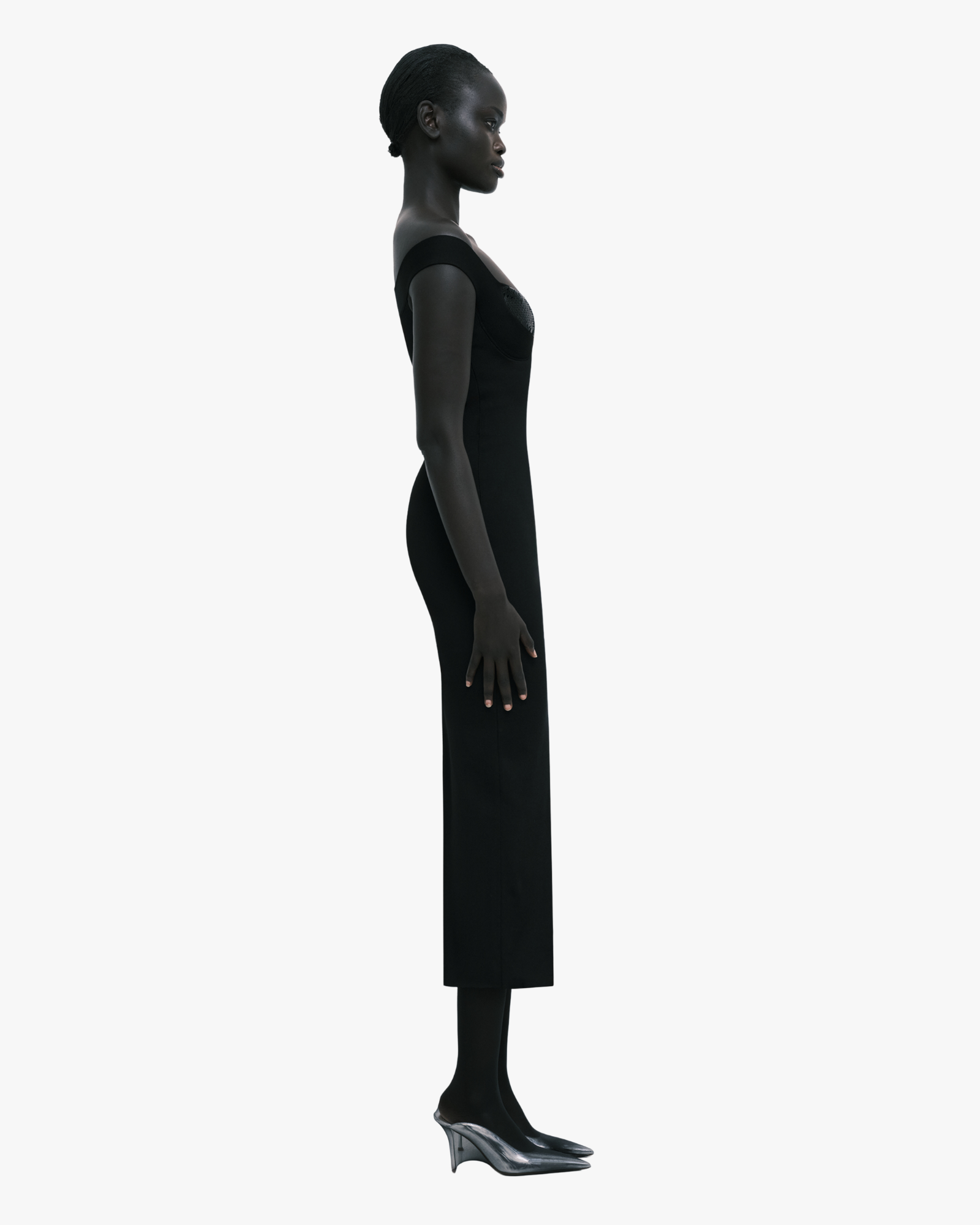 Deadly Glossy Sequin Nightshade Dress