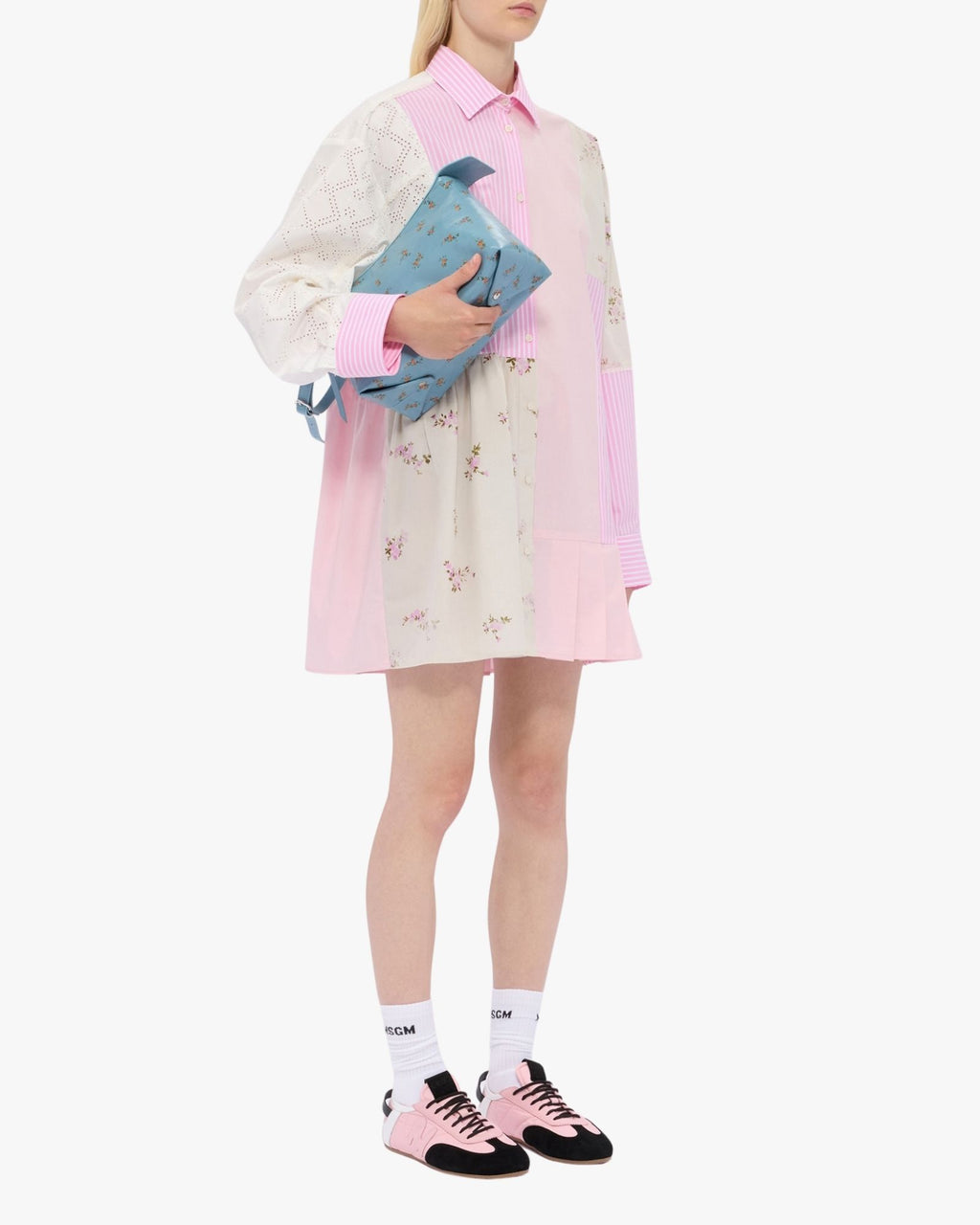 MSGM Patchwork Pink Dress