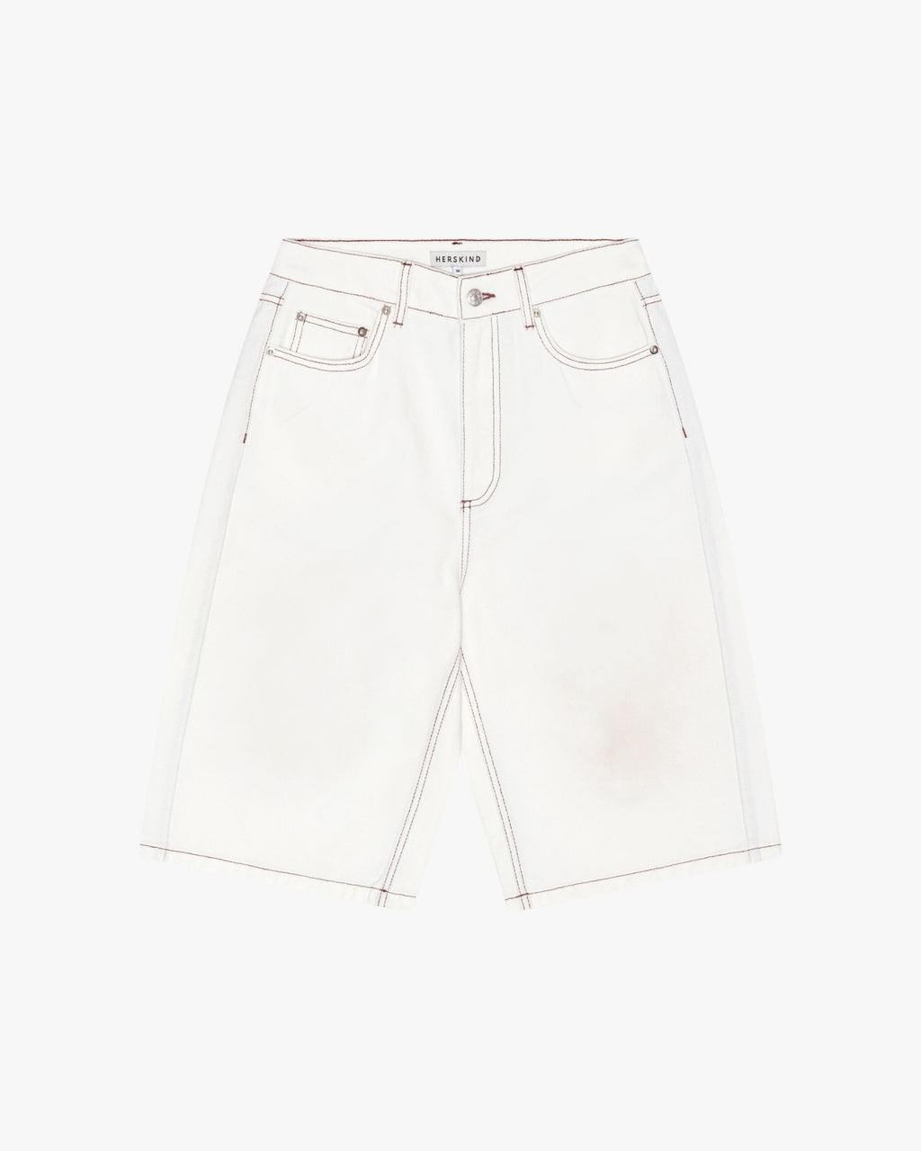 Short in denim Emily Bianco sporco