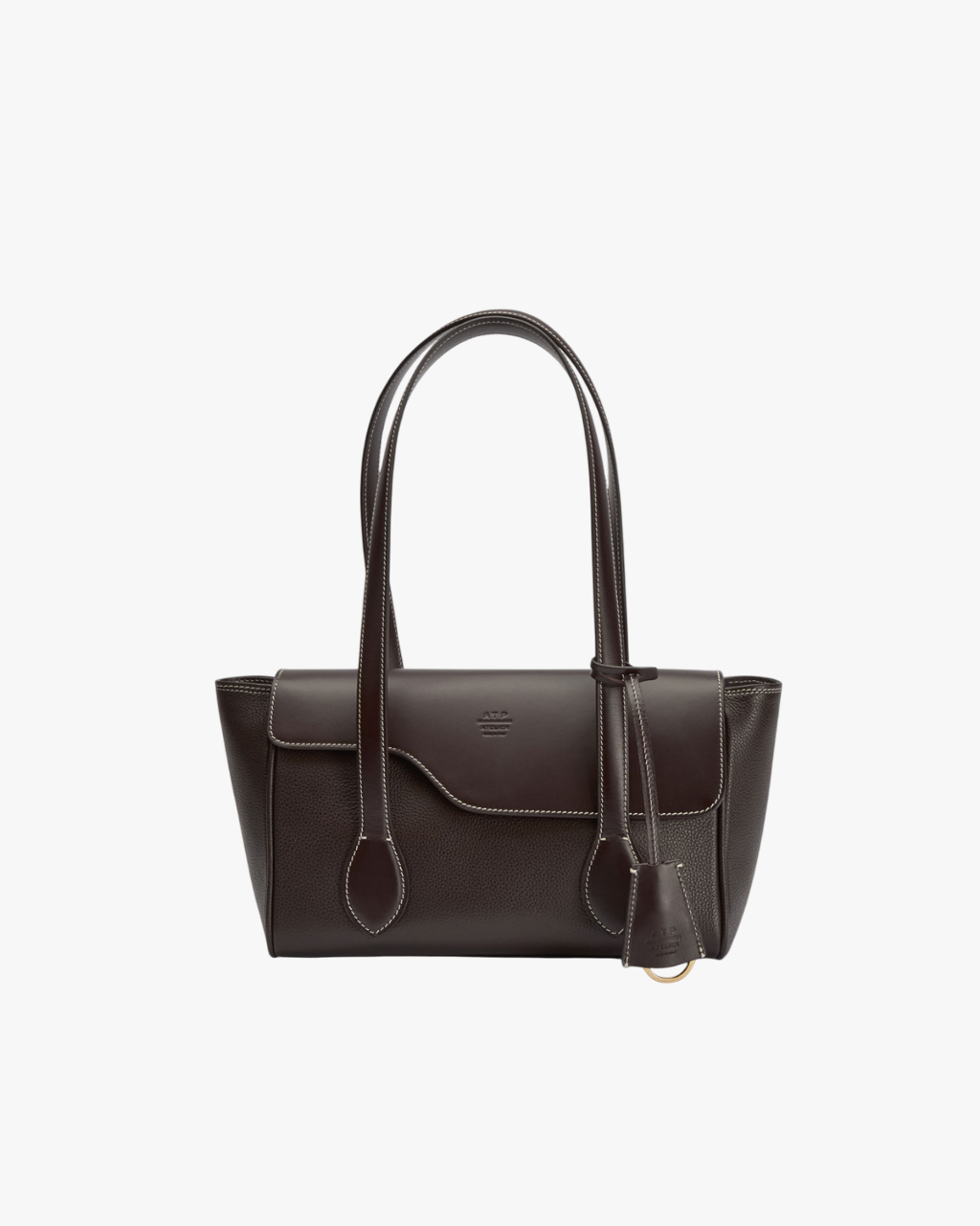 Eira Walnut/Contrast Stitch Grained Calf/Vacchetta