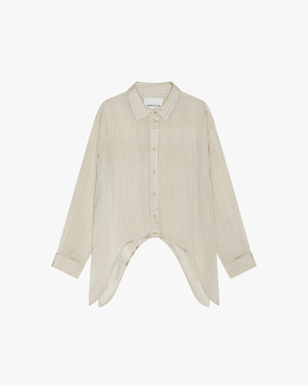 Enrico Relaxed Striped Shirt Creme