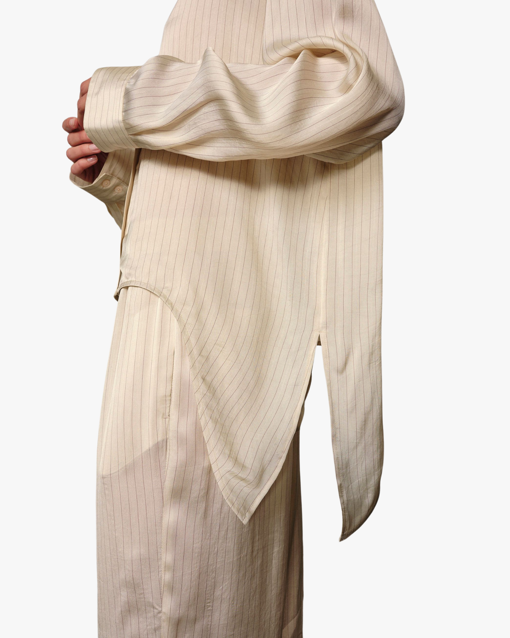 Enrico Relaxed Striped Shirt Creme