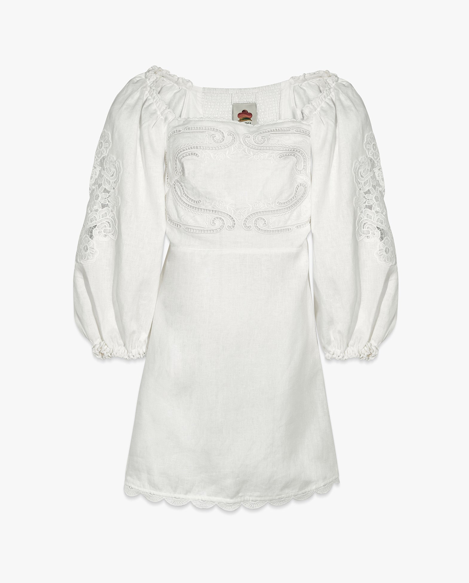 Embroidered Mini Dress