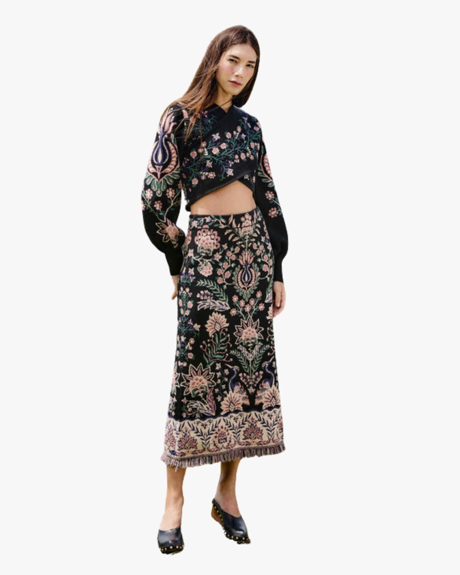 Marvelous Garden Knit Top with Balloon Sleeves