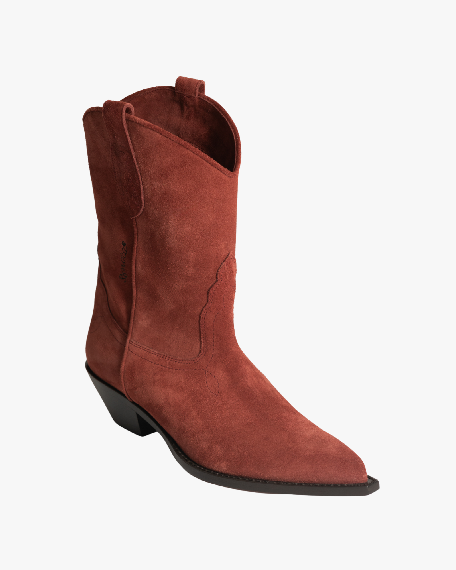 Frisco Ankle Boos in pelle scamosciata marrone ruggine