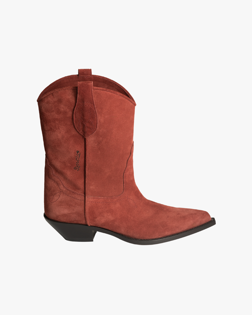 Frisco Ankle Boos in pelle scamosciata marrone ruggine