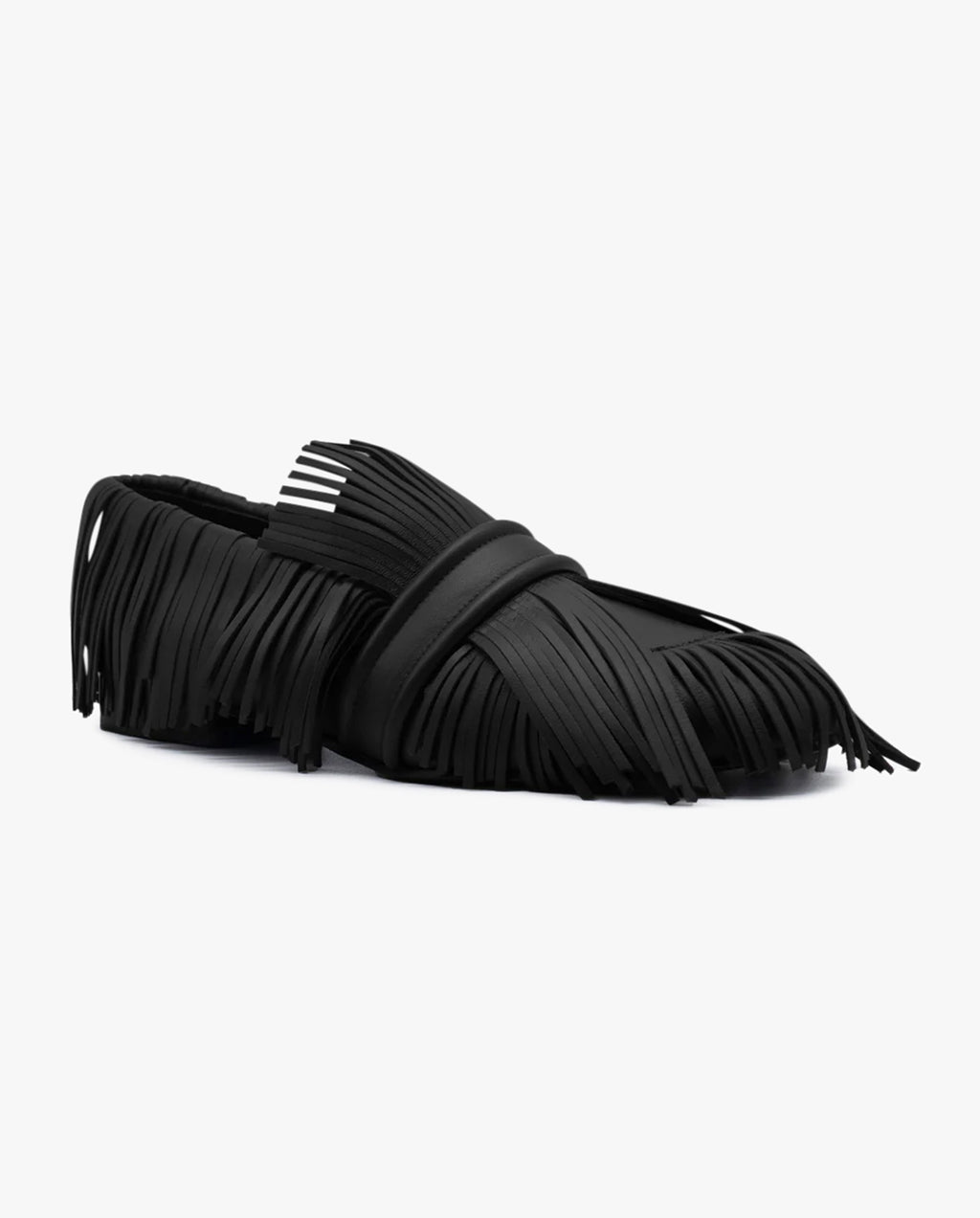 Paulita Fringes Flats/Loafers Black