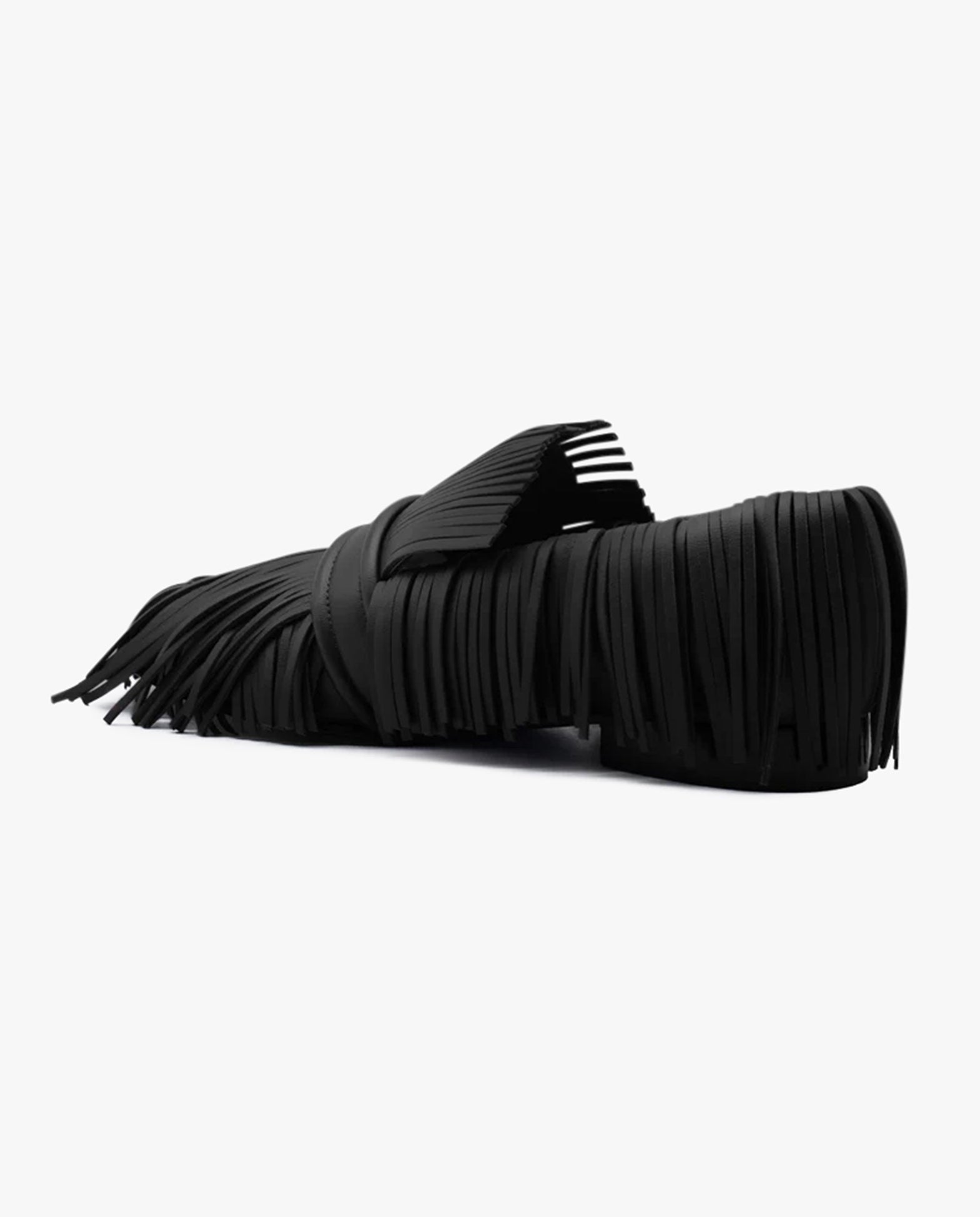 Paulita Fringes Flats/Loafers Black