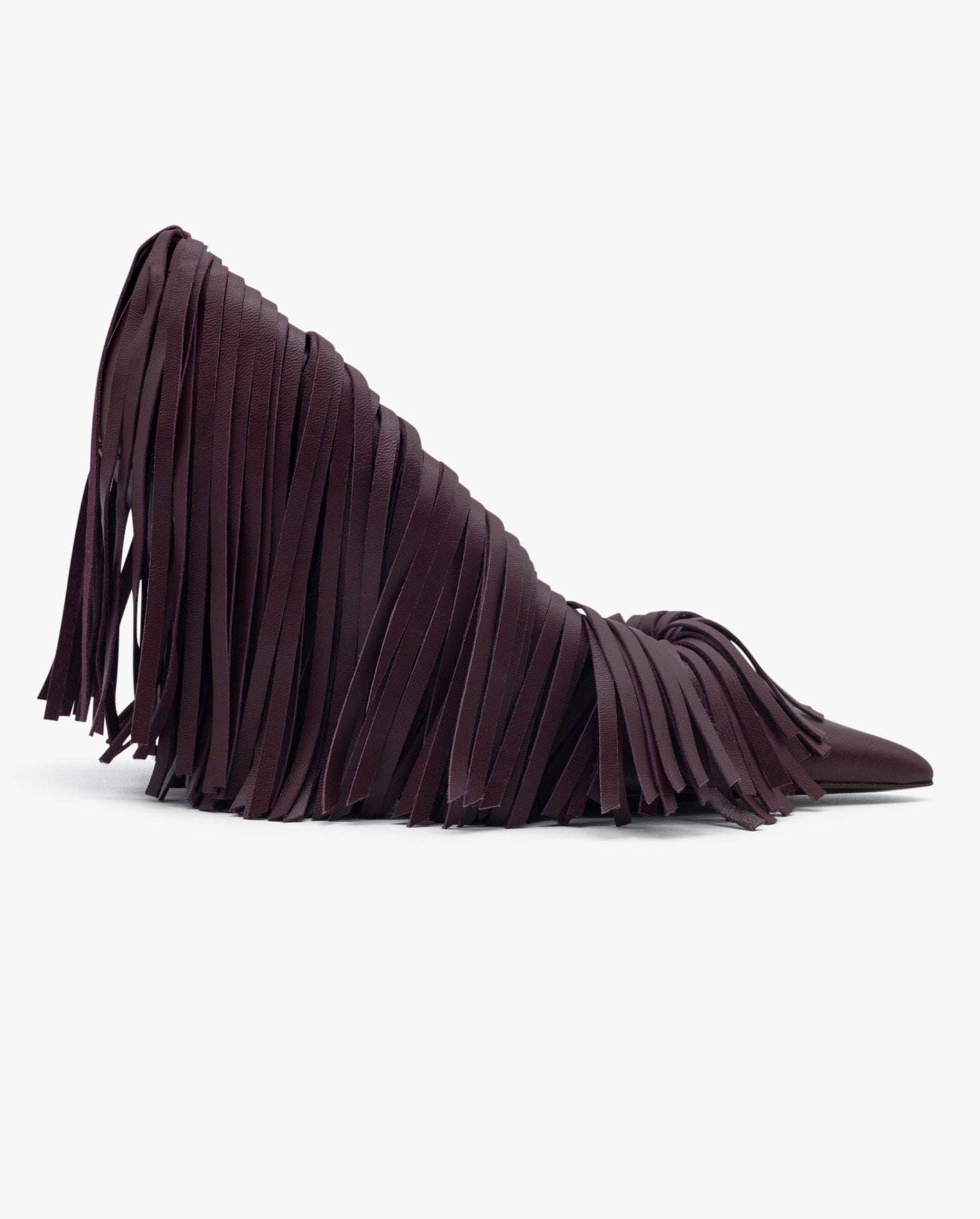 Amelia Fringes Pumps Burgundy