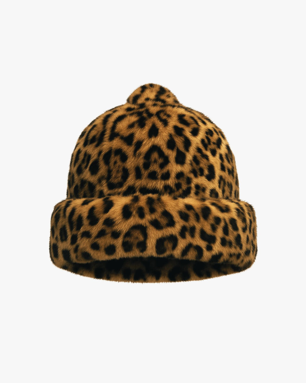 Leopard Print Fur Hat