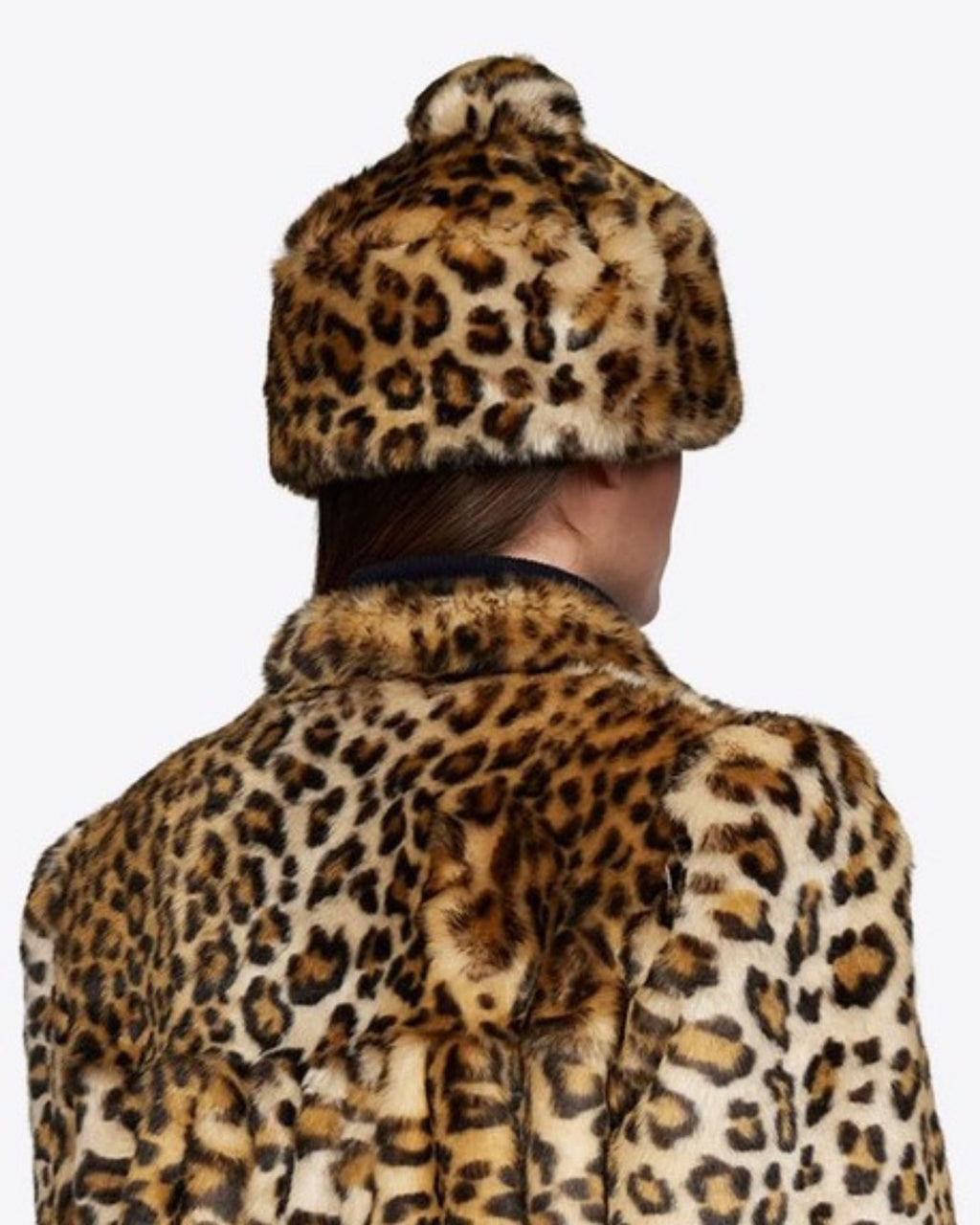 Leopard Print Fur Hat