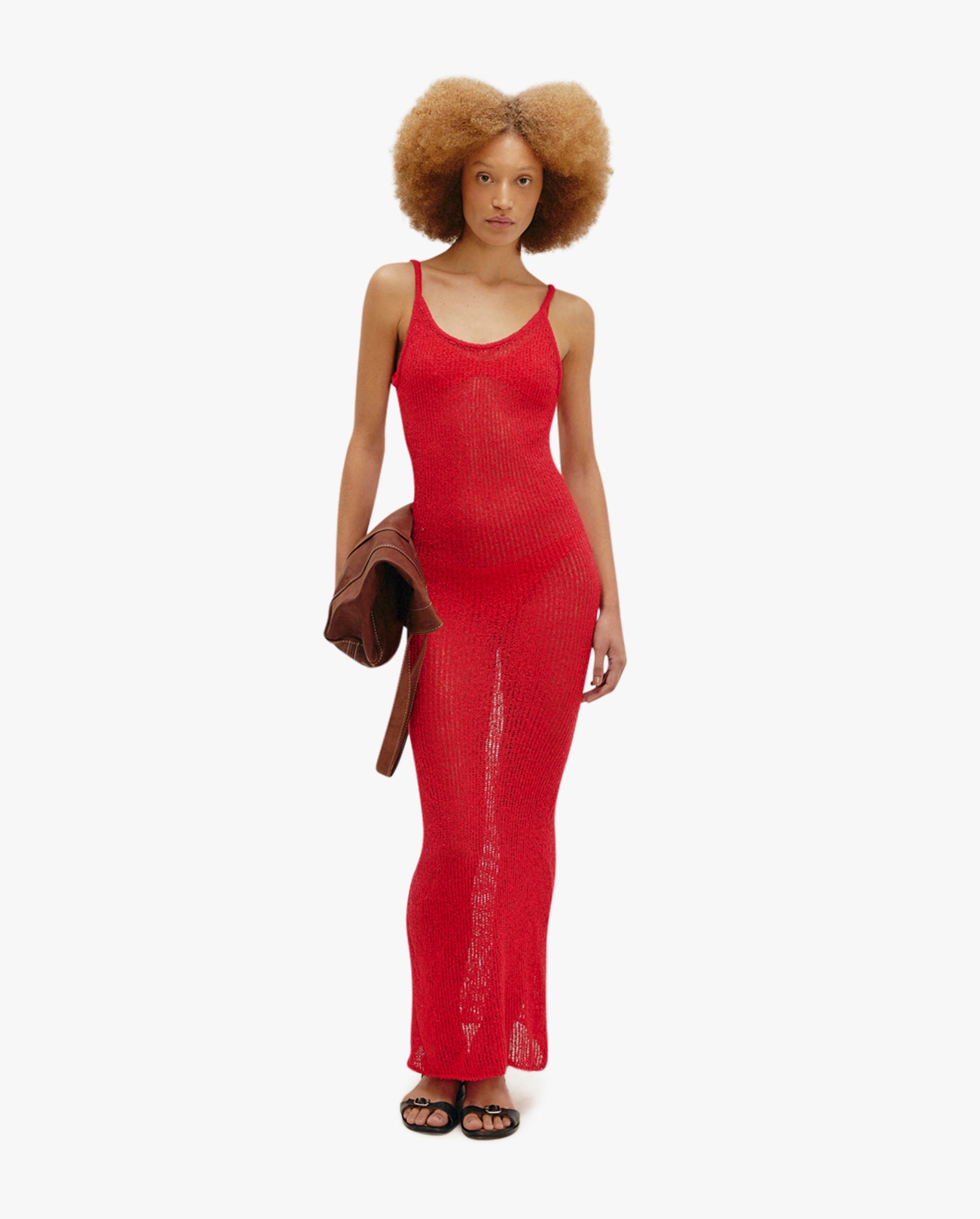 Isla Knit Dress Red Shift