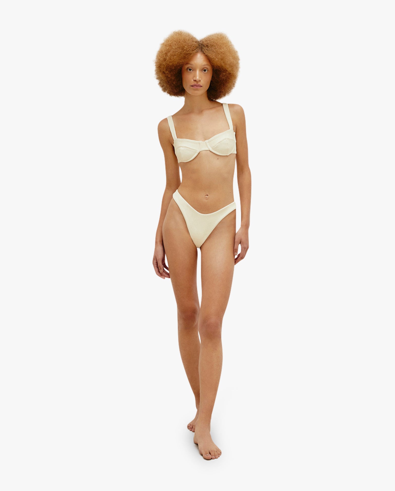 Ribbed Leila Bottom White Clay