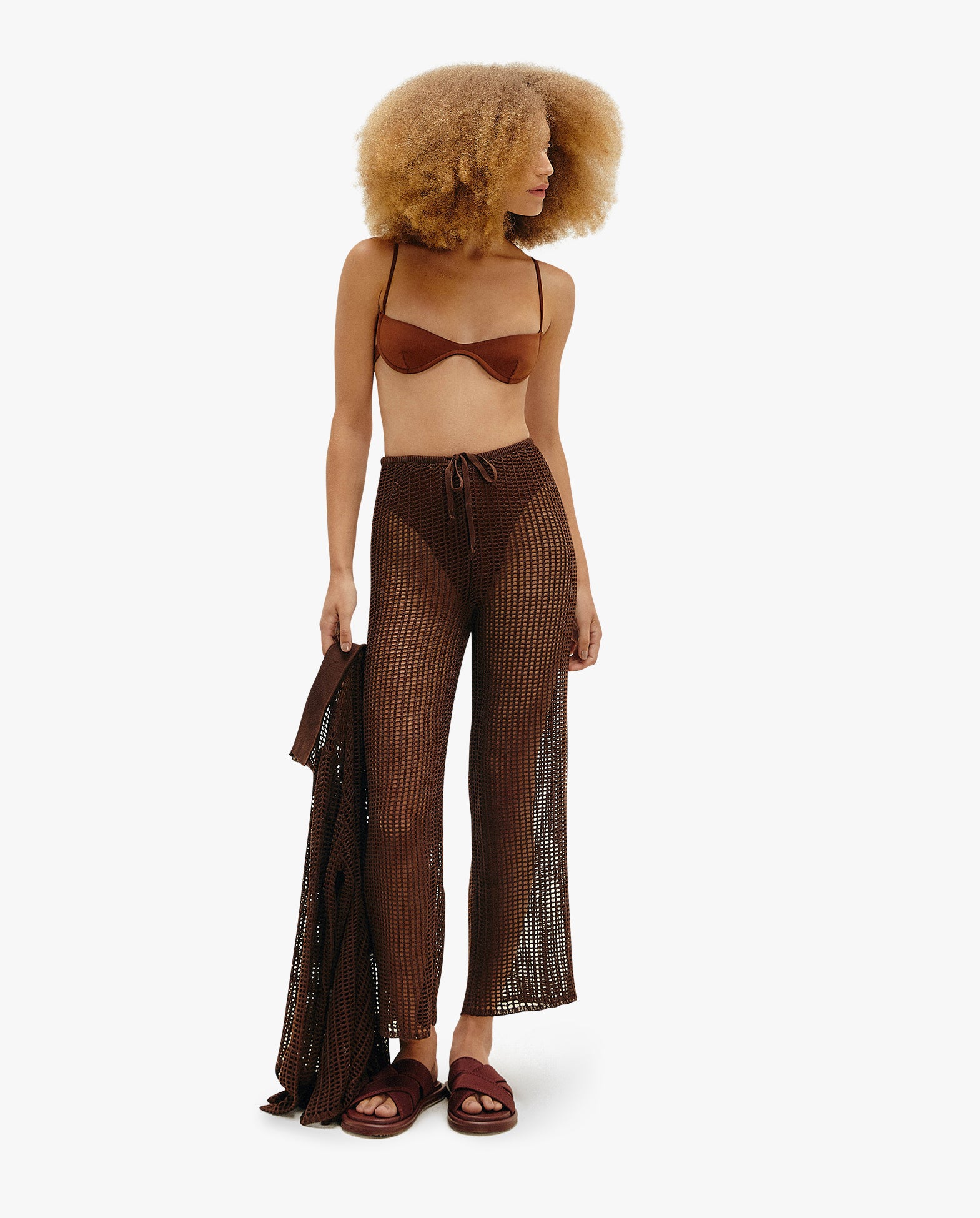 Knit Rebeca Pants Brauna Brown