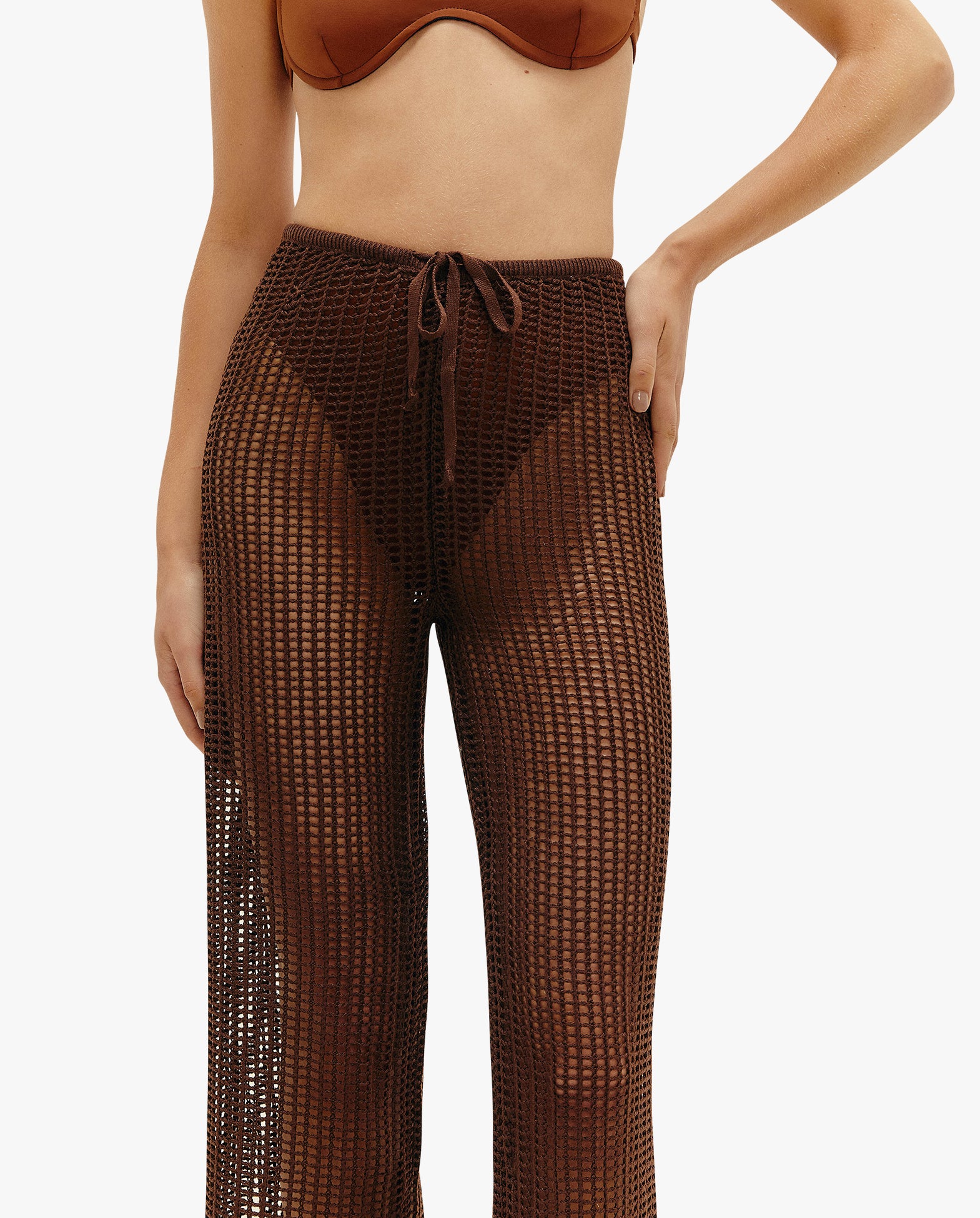 Knit Rebeca Pants Brauna Brown