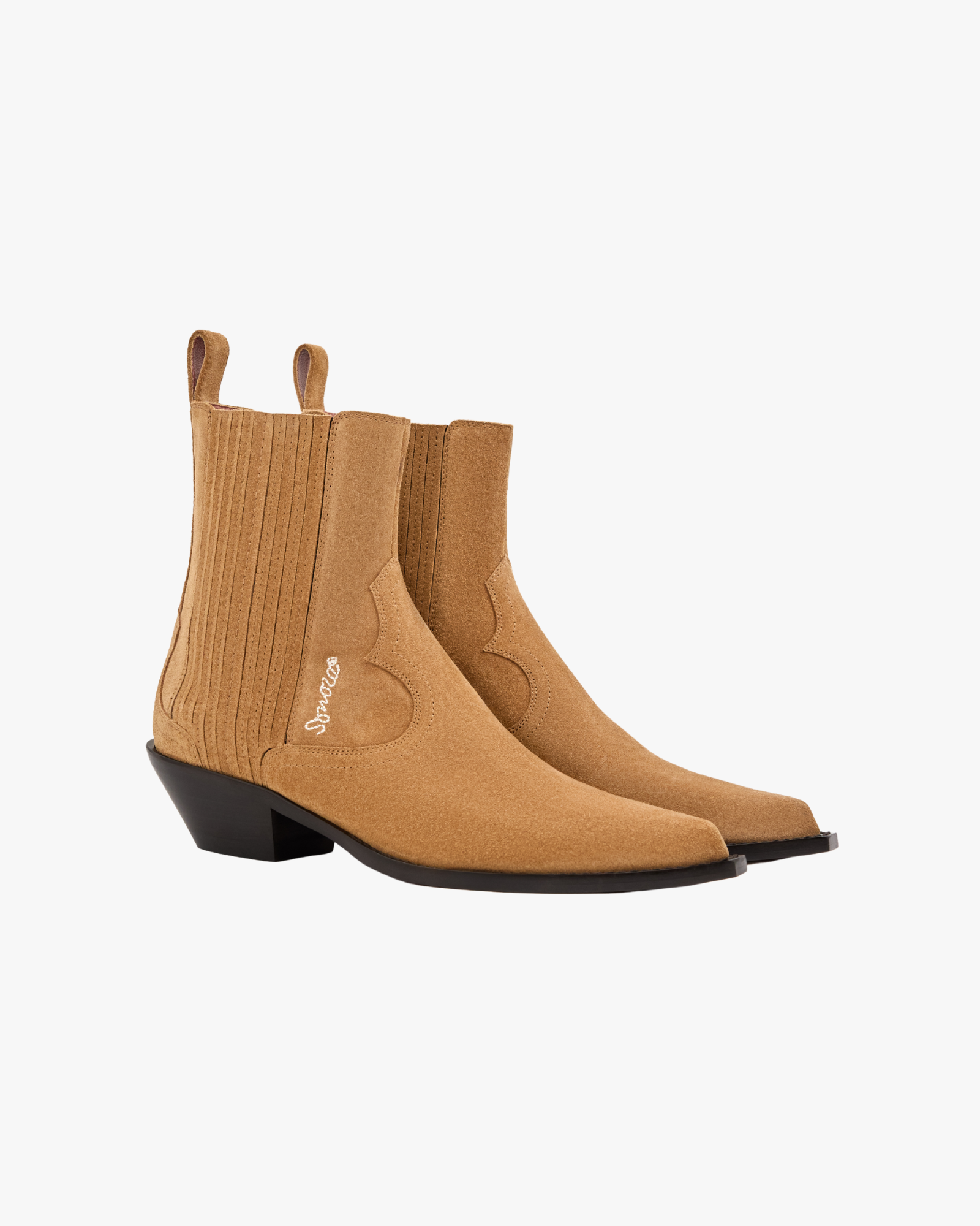 Hernan Ankle Boots In Tobacco Crusted Suede
