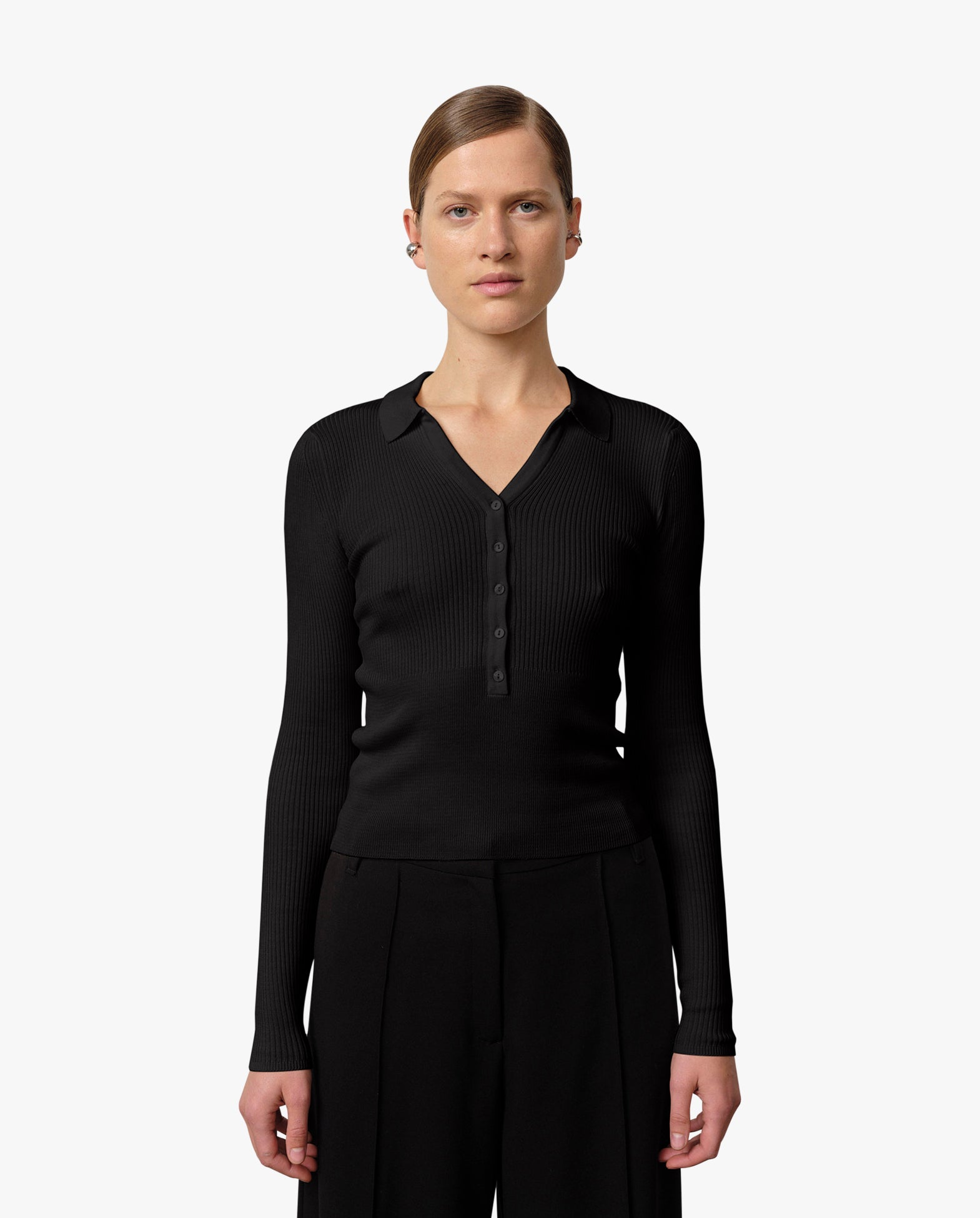 Finn Knit Blouse Black