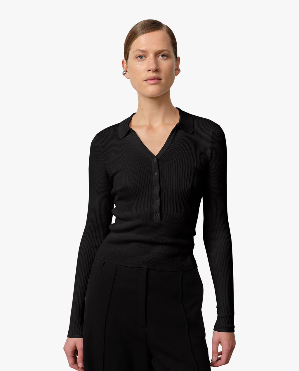 Finn Knit Blouse Black