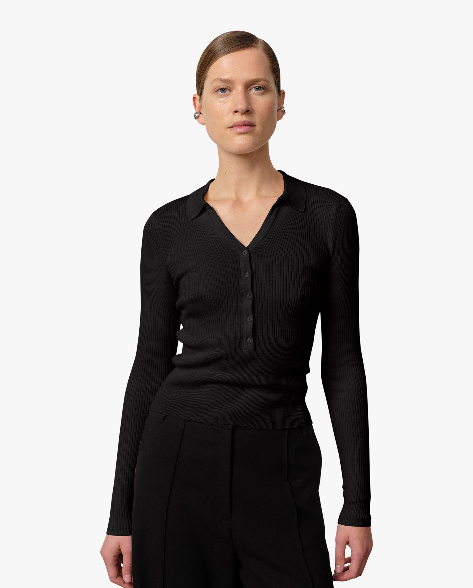 Finn Knit Blouse Black