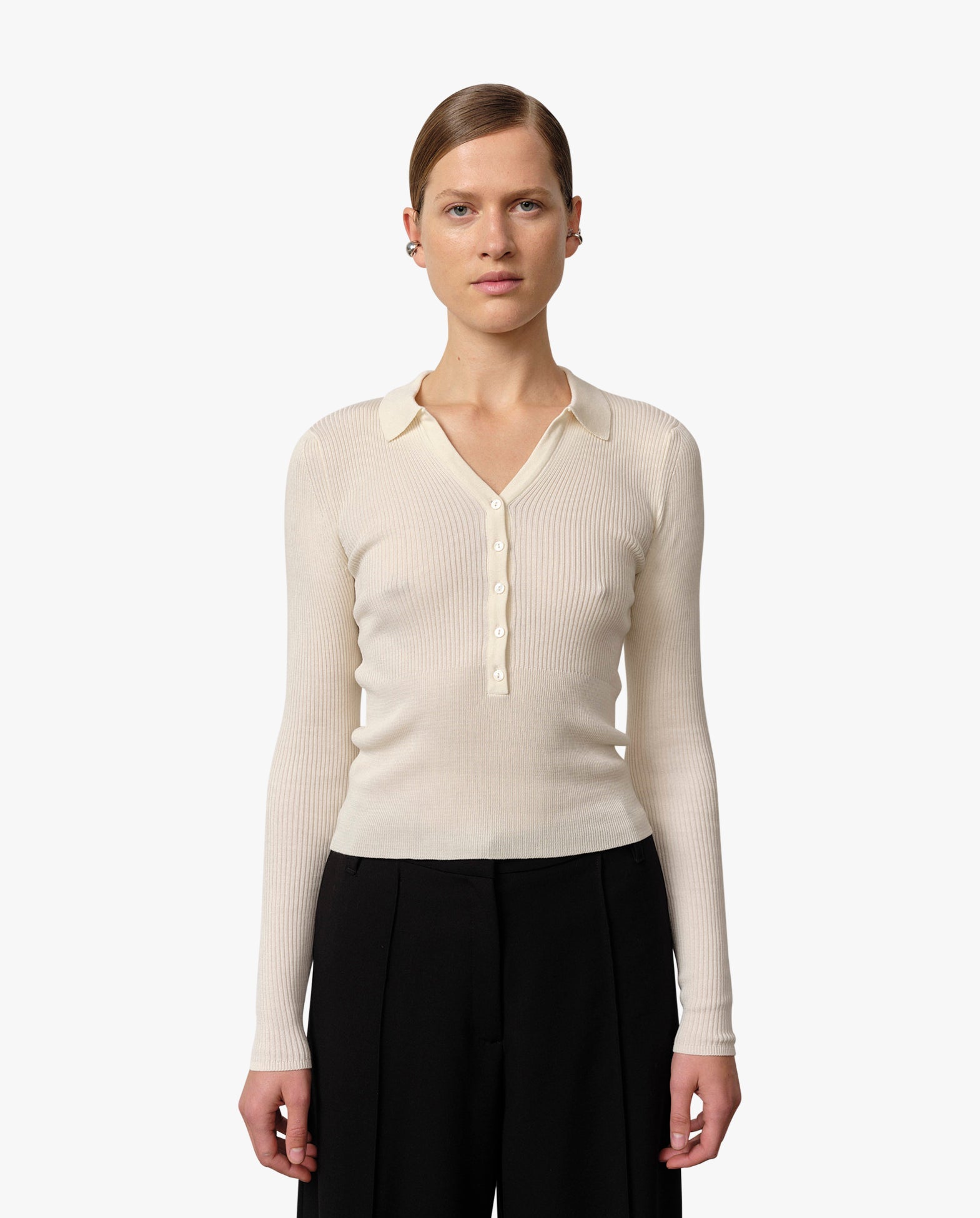 Finn Knit Blouse Off White