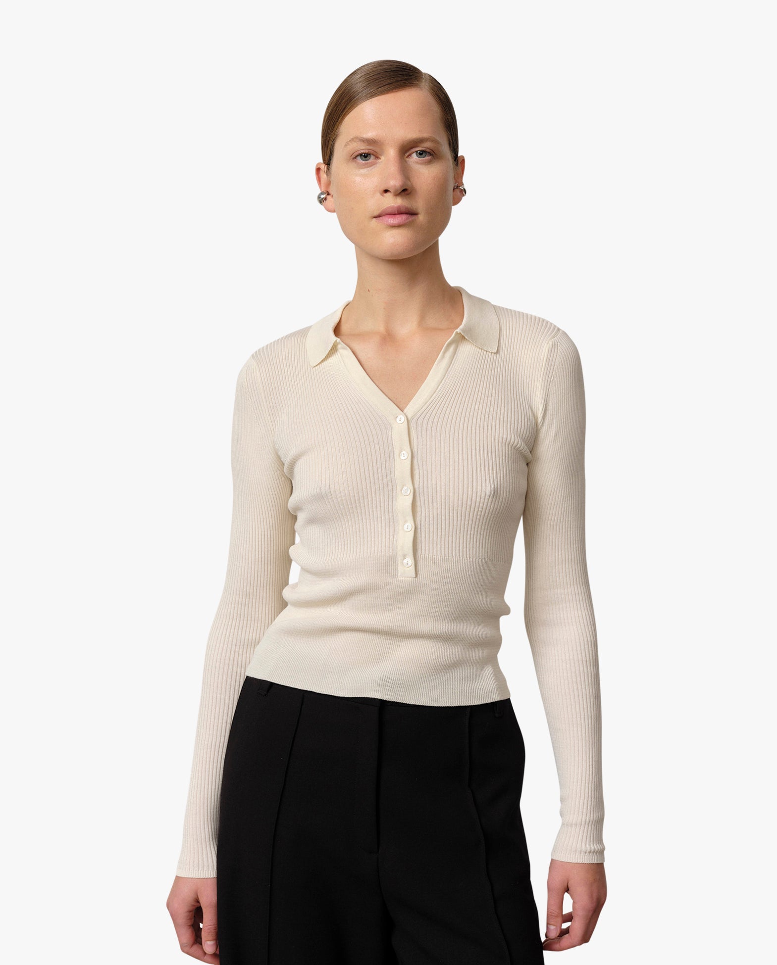 Finn Knit Blouse Off White