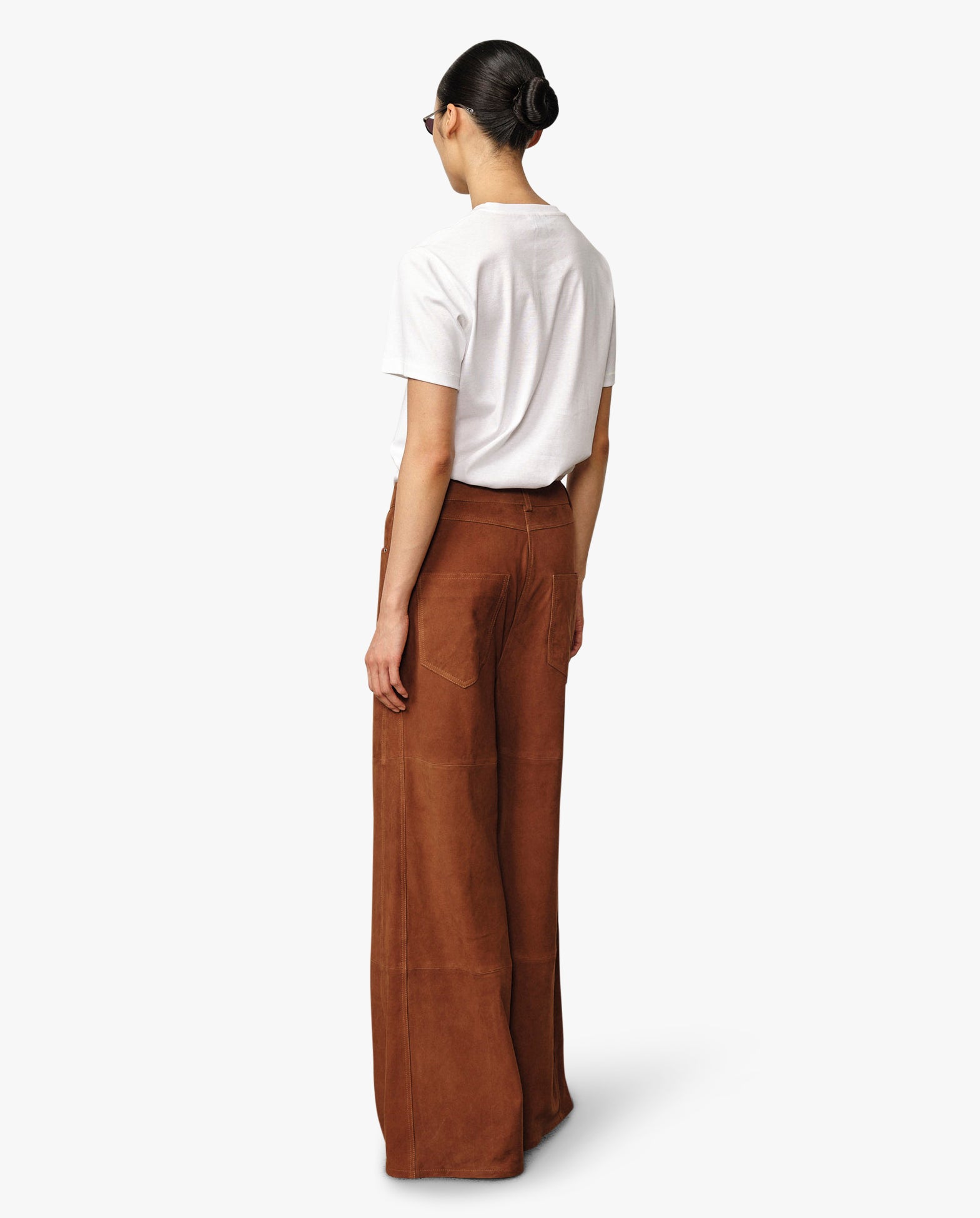 Katja Suede Midt Waist Pants