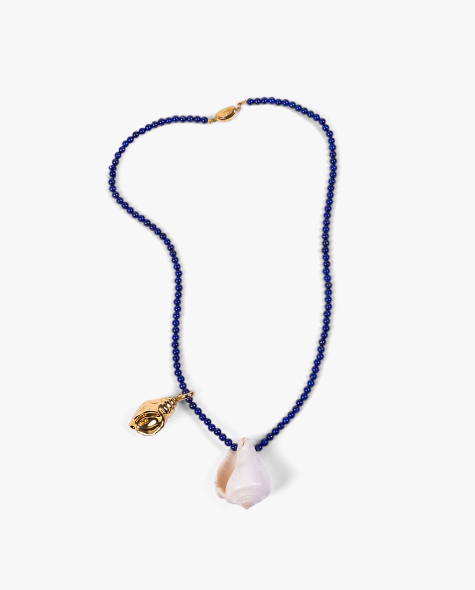 Solana Shell Necklace White And Gold