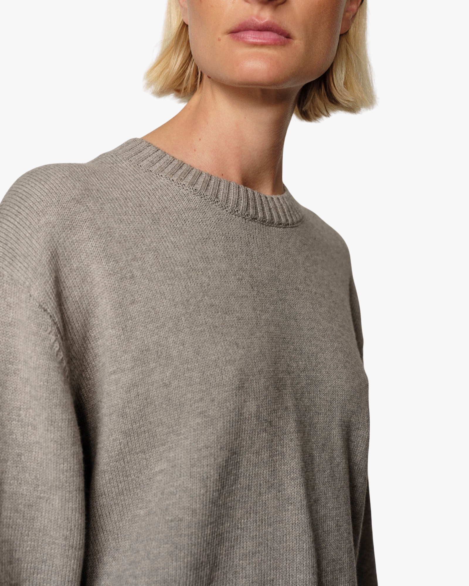 Relaxed Fit Jim Knitted Sweater Light Grey