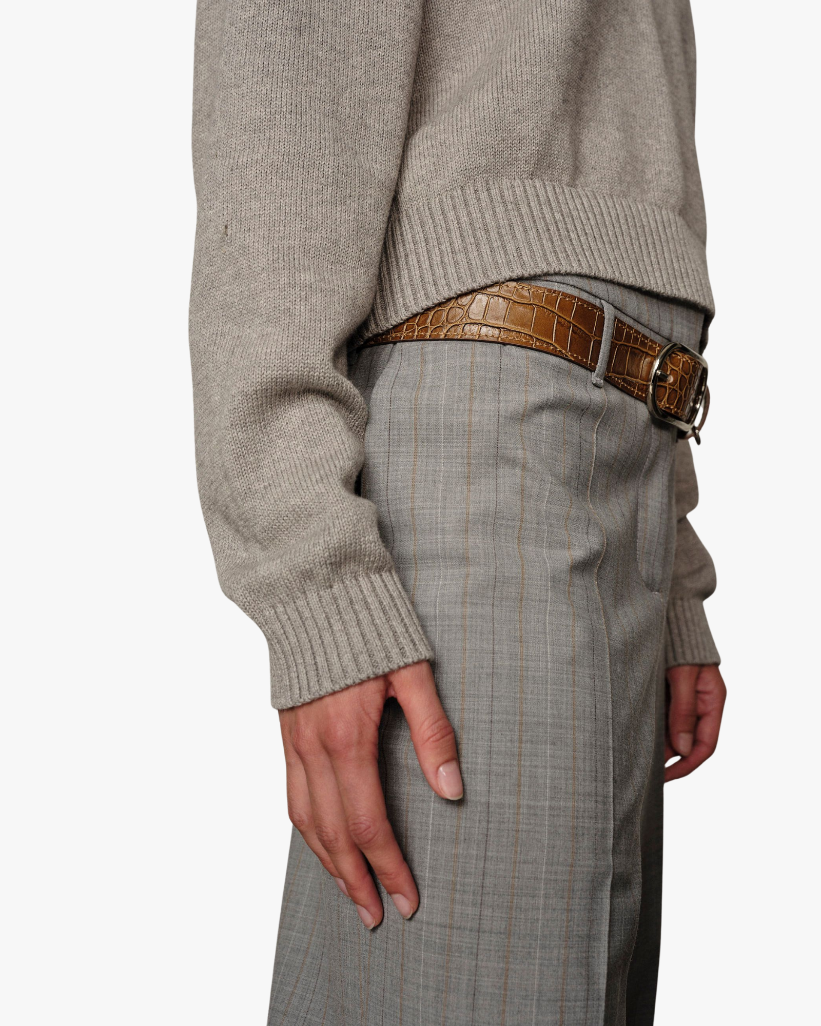 Relaxed Fit Jim Knitted Sweater Light Grey