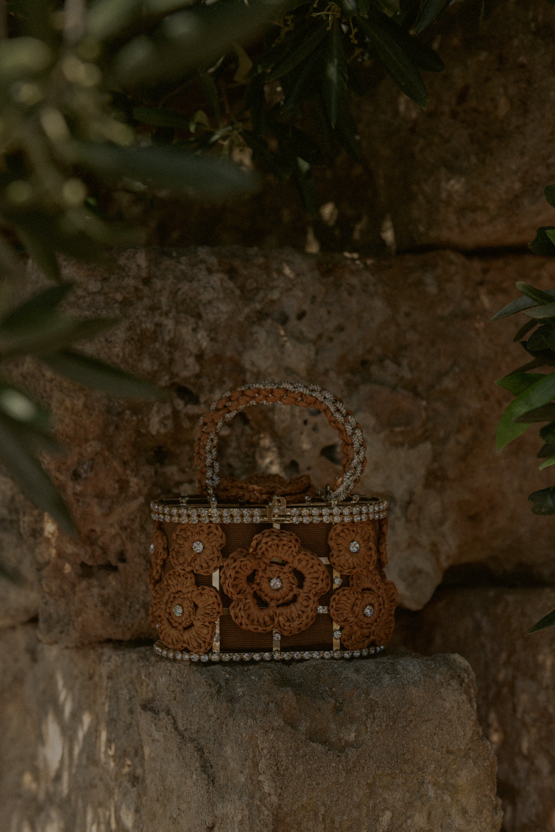 Mini Holli Signorina Floral Raffia Bag