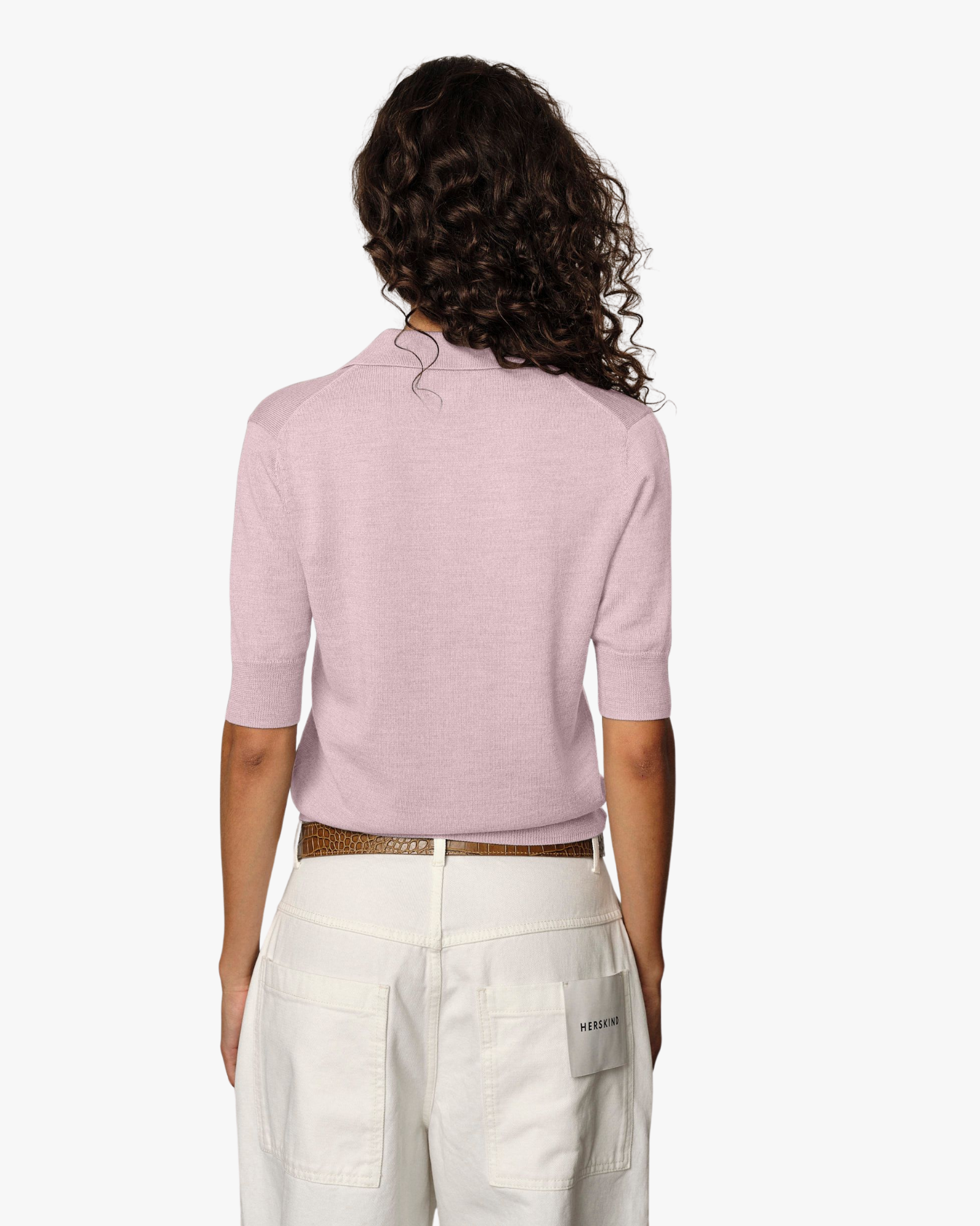 Kaspar Extra Fine Merino Knit Cardigan Pink